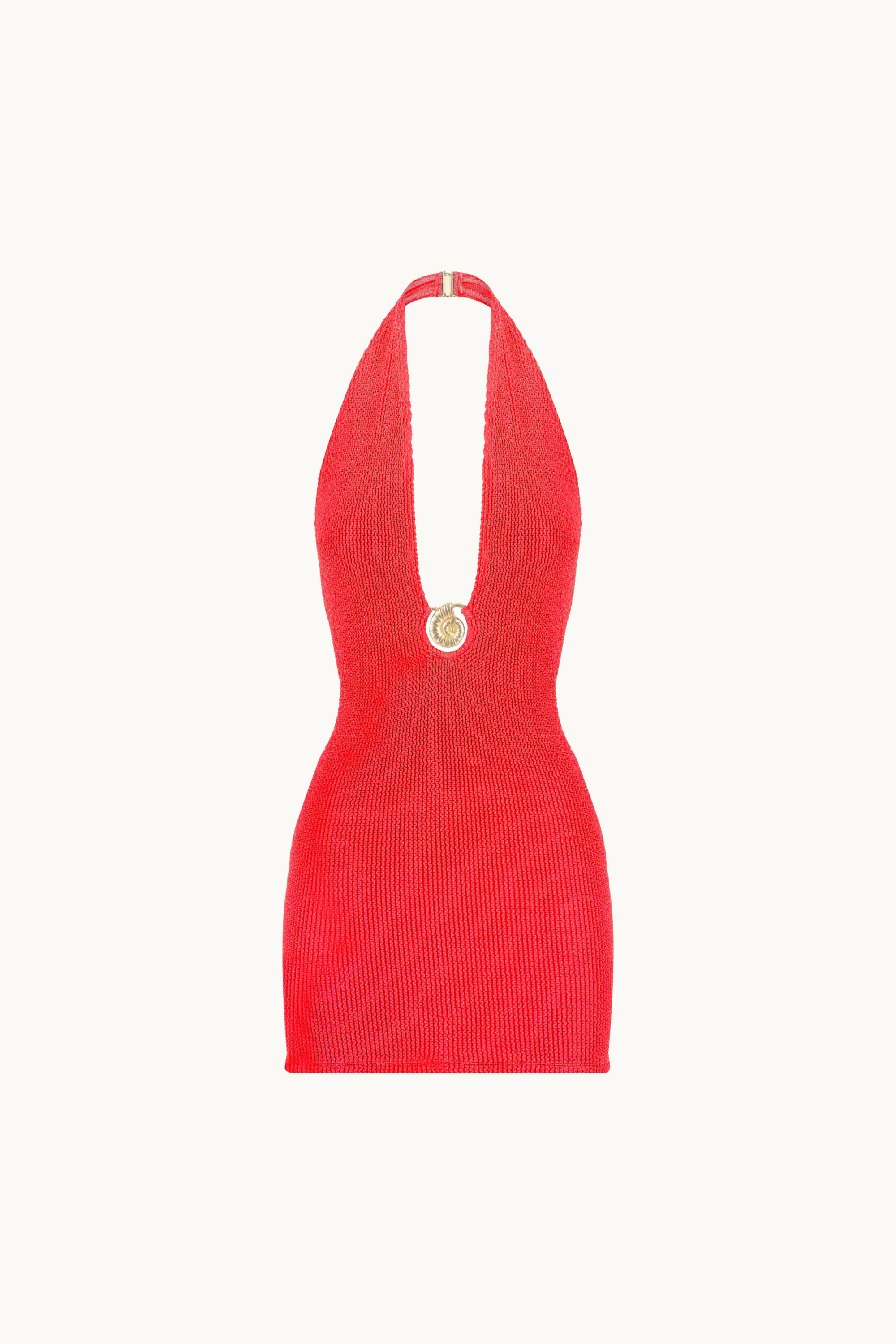 Neptune Mini Dress in Cherry | Halter Mini Dress