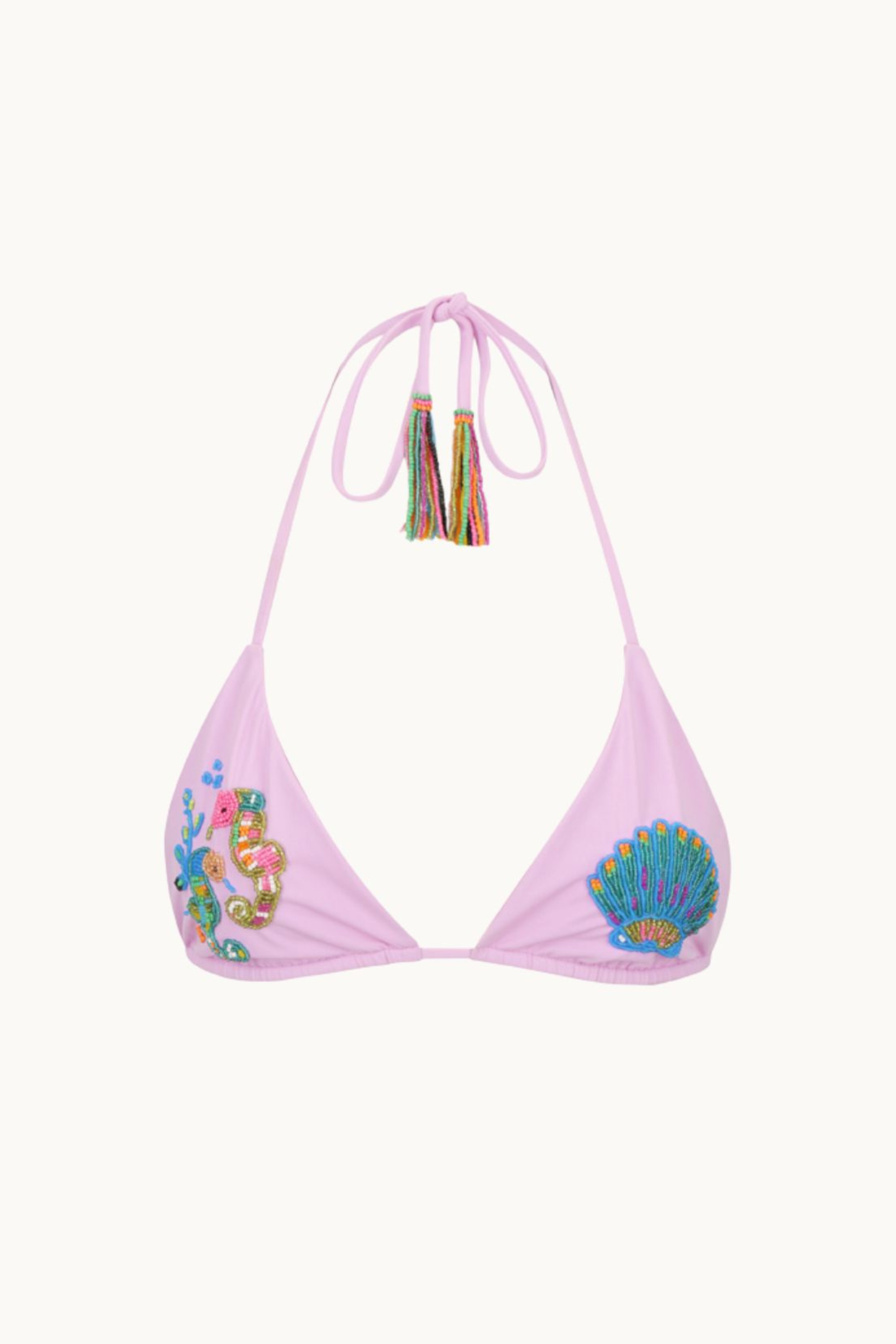BEADED KINI TOP - SEAHORSE