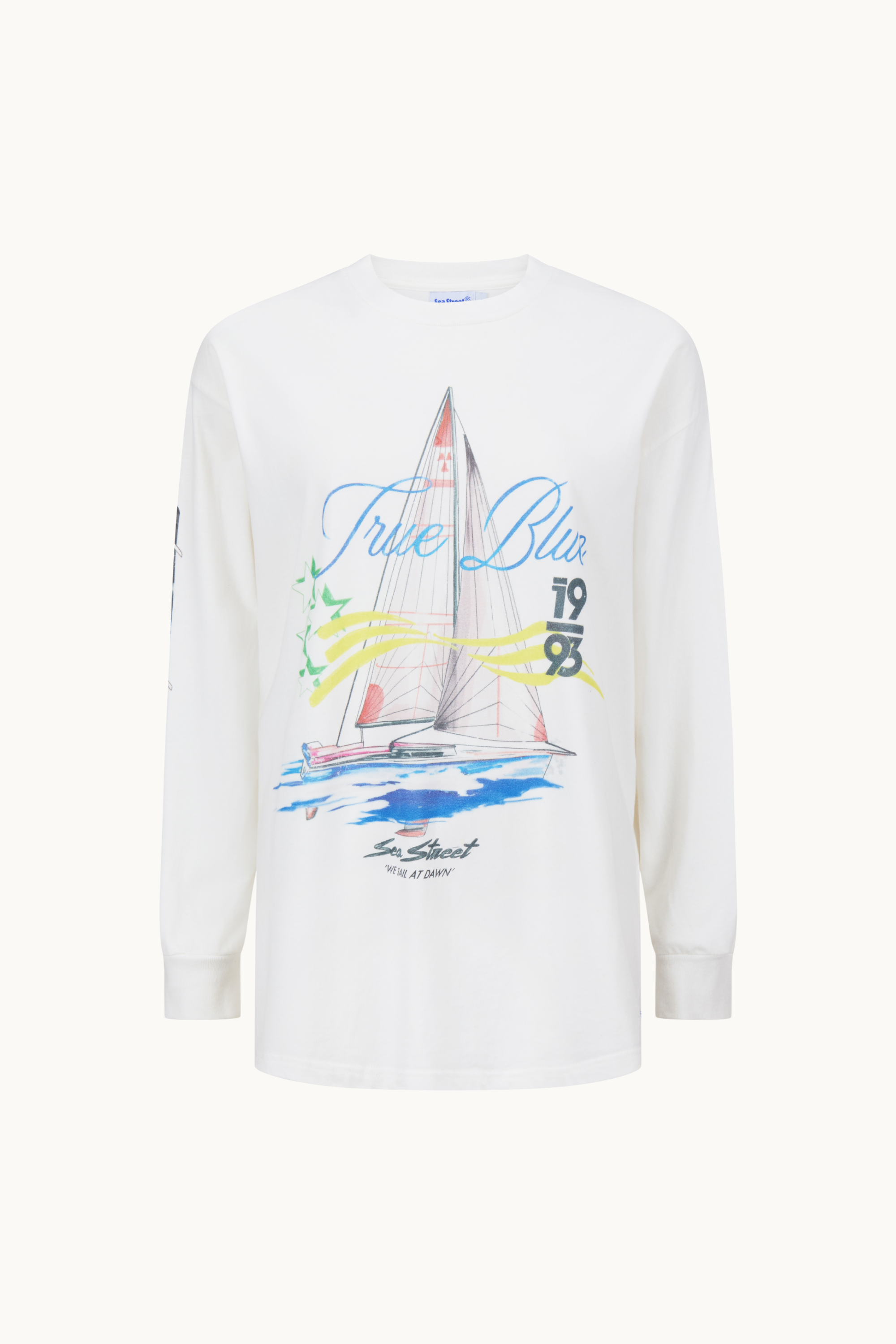 SEA STREET LONG SLEEVE T-SHIRT - TRUE BLUE