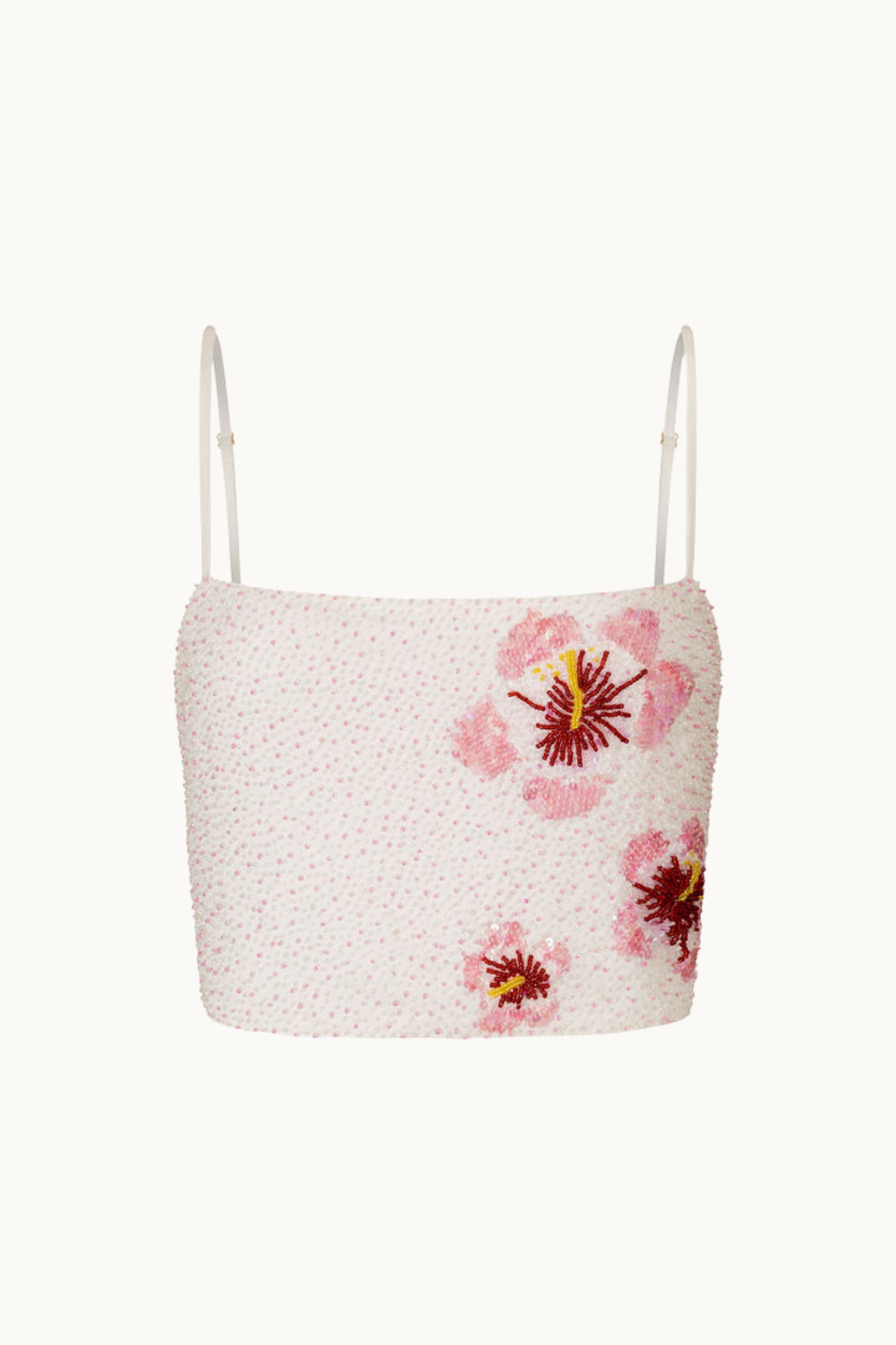 FULL MOON BEADED CROP - PASTEL PINK