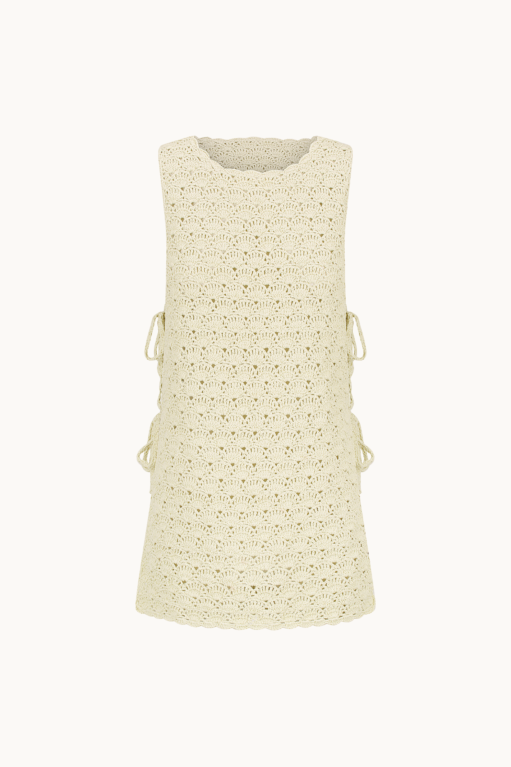 RATTAN HAND CROCHET MINI DRESS