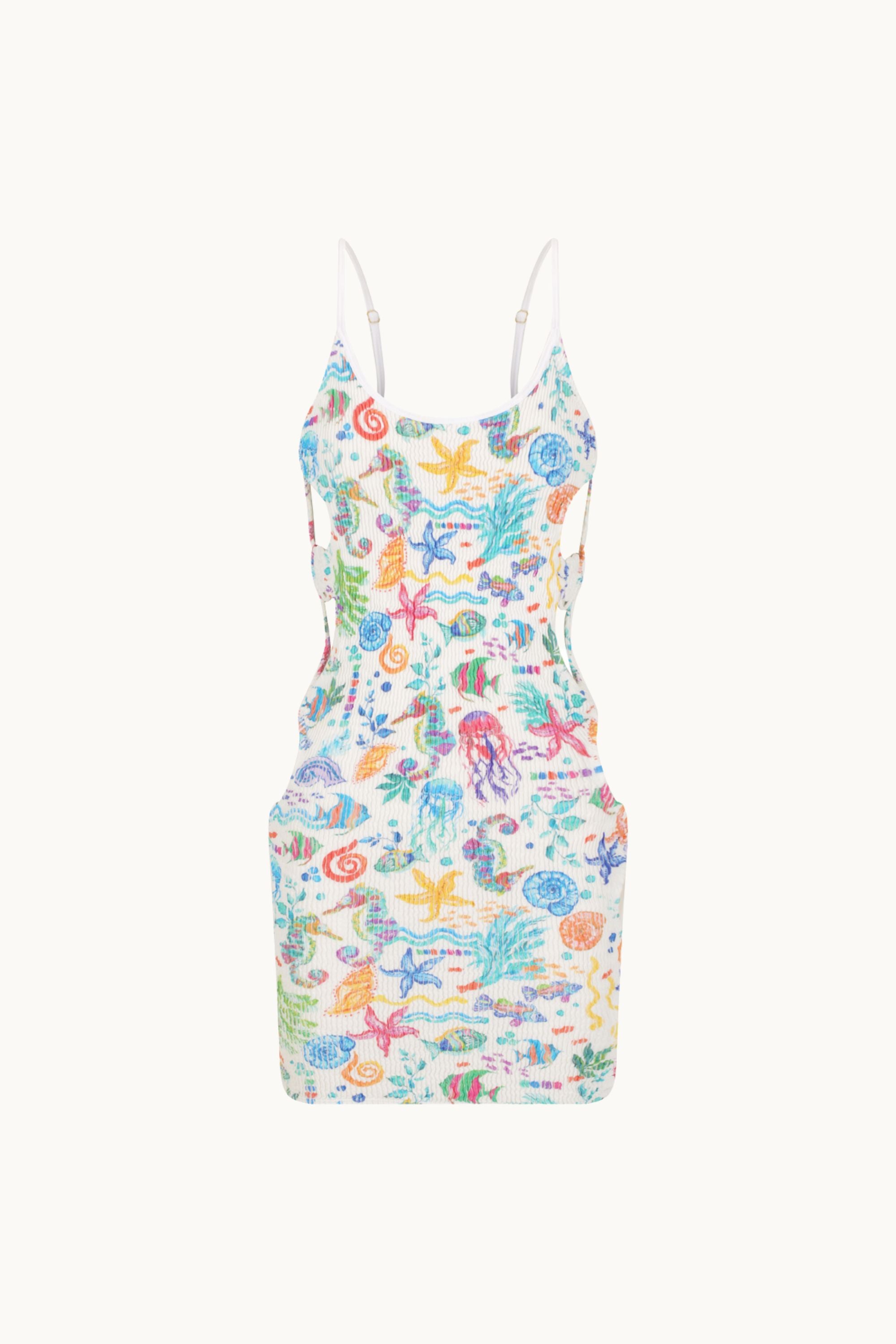 OAHU MINI DRESS REEF PRINT