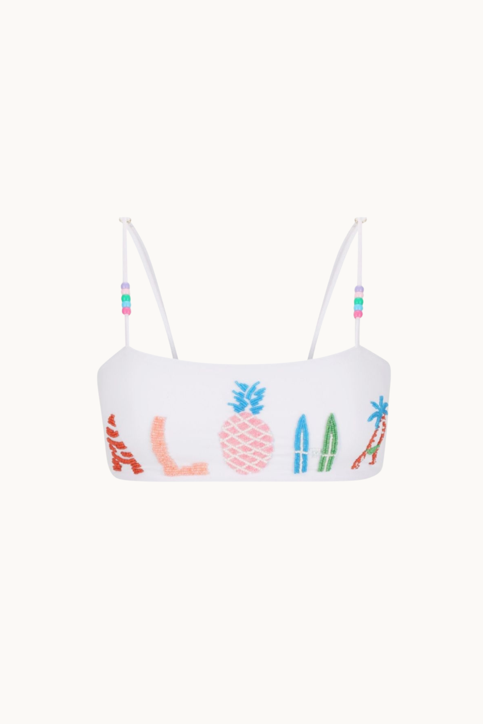 BEADED KINI BANDEAU TOP - ALOHA