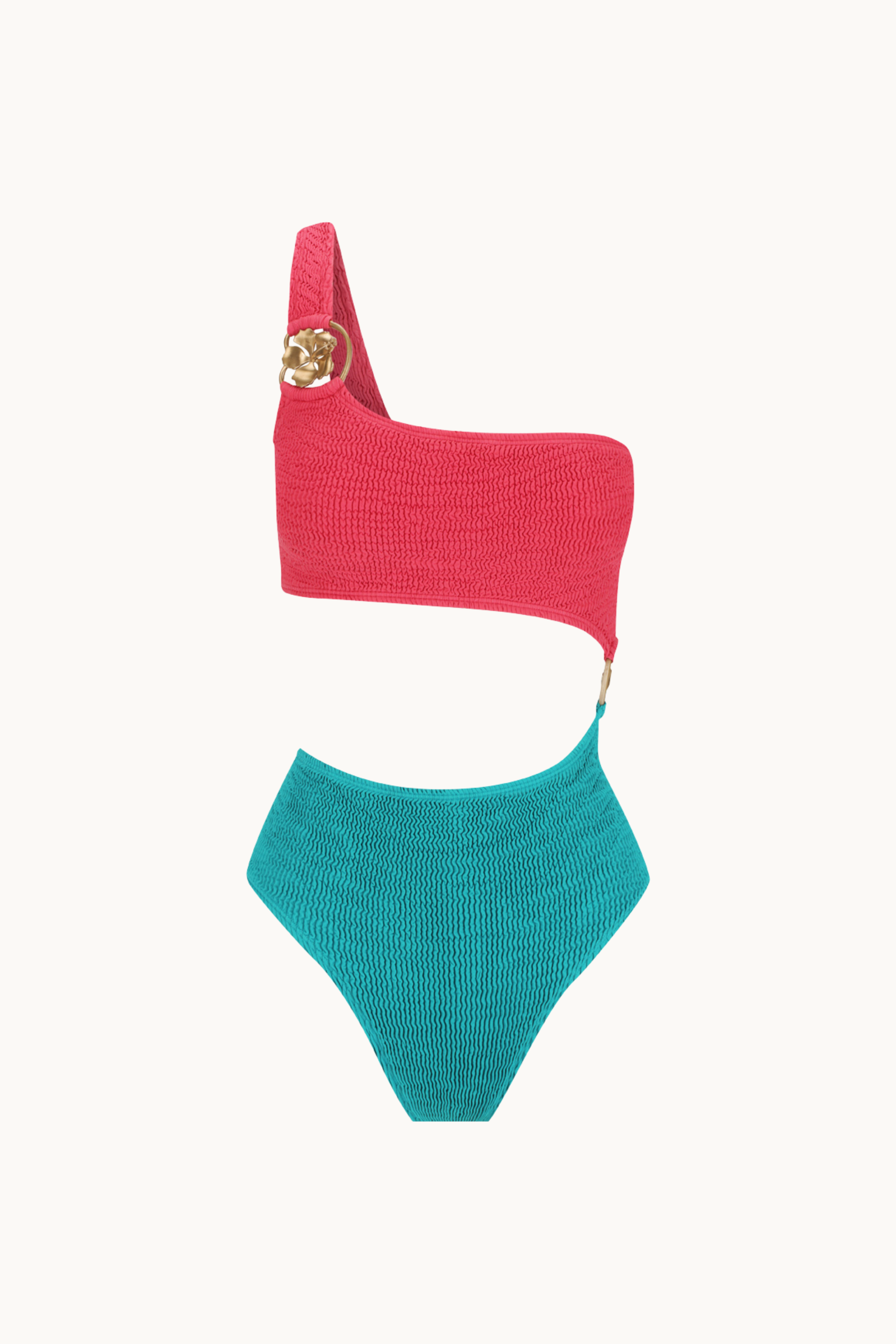 HIBISCUS MAILLOT - WATERMELON & TEAL