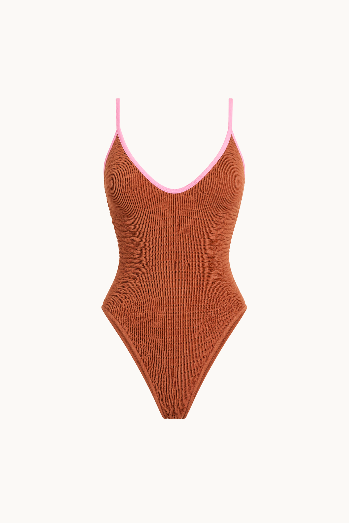 SUNCHASER MAILLOT - ESPRESSO (WATERMELON BINDING)