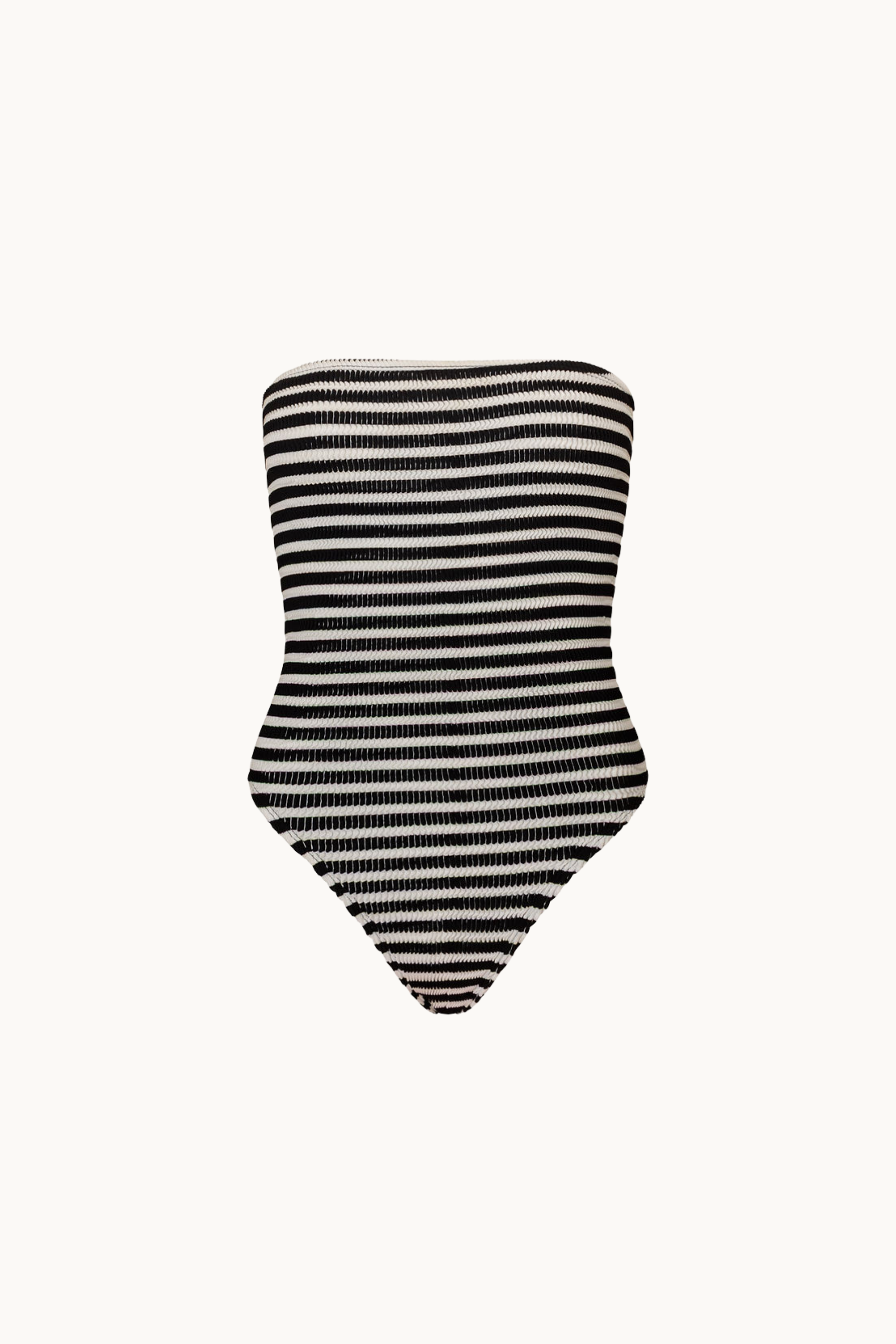 WAVE MAILLOT - NOIR & WHITE STRIPE