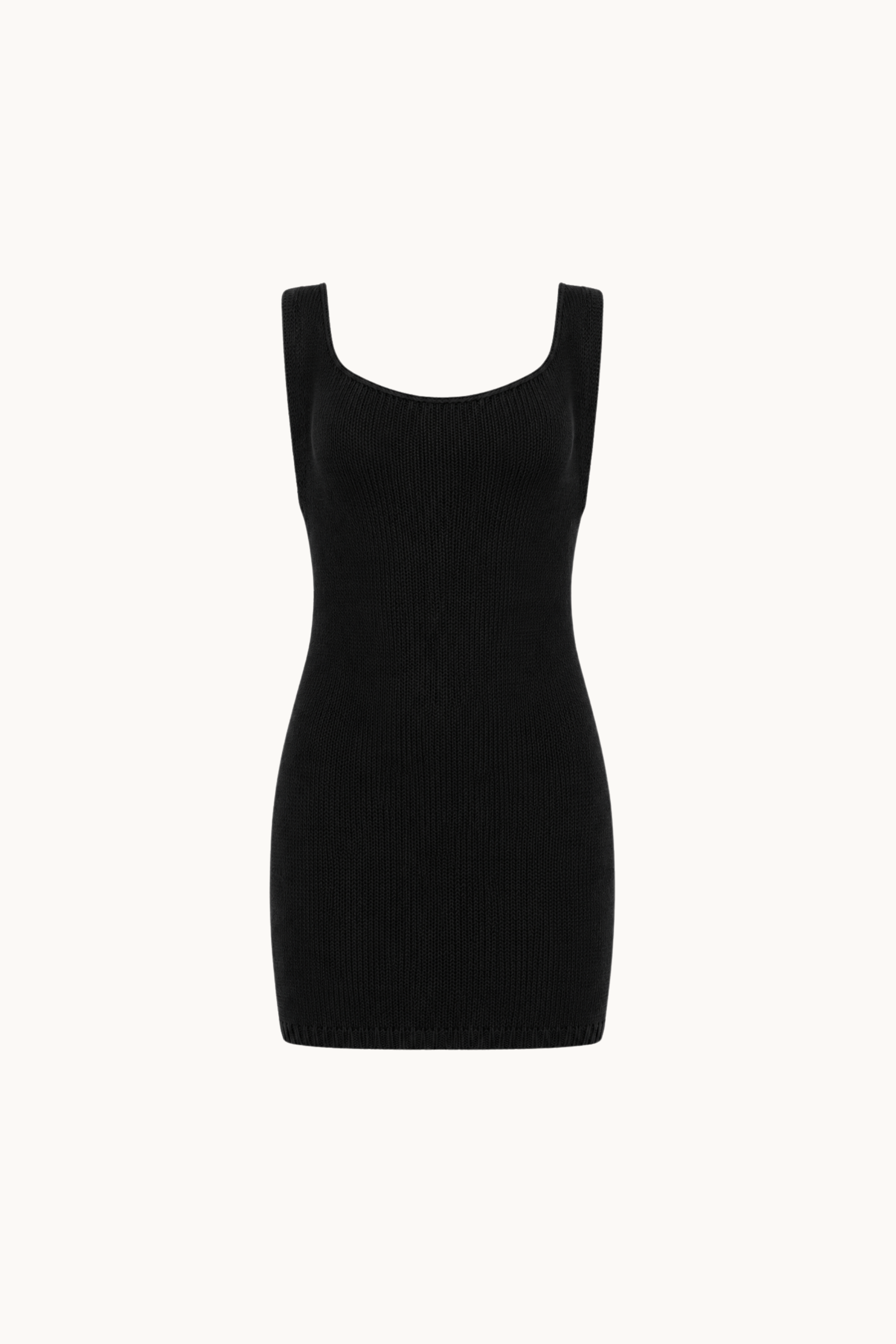 YACHT KNIT DRESS - BLACK