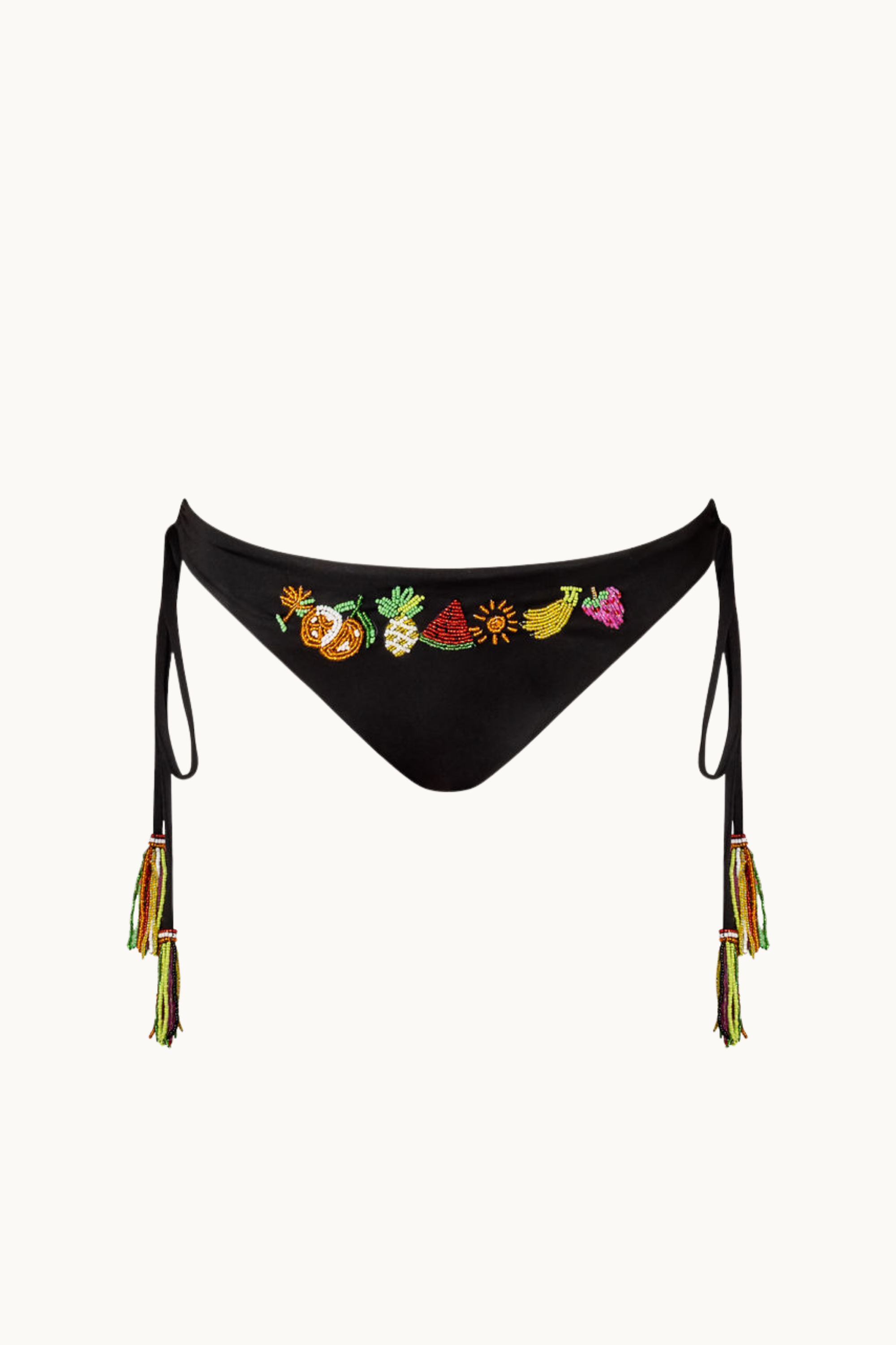 SUMBA BEADED BRIEF - BLACK
