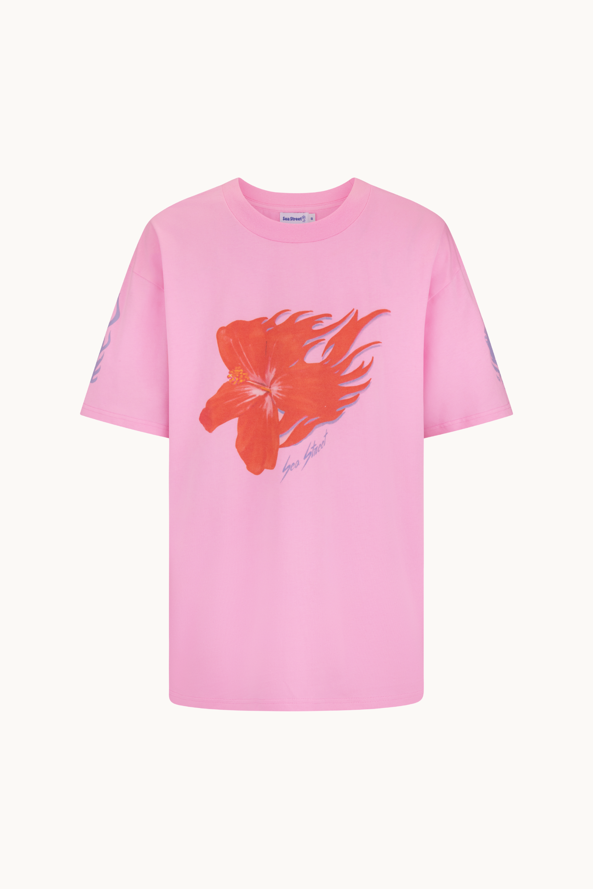 SEA STREET T-SHIRT - FLAMING HIBISCUS RELAXED