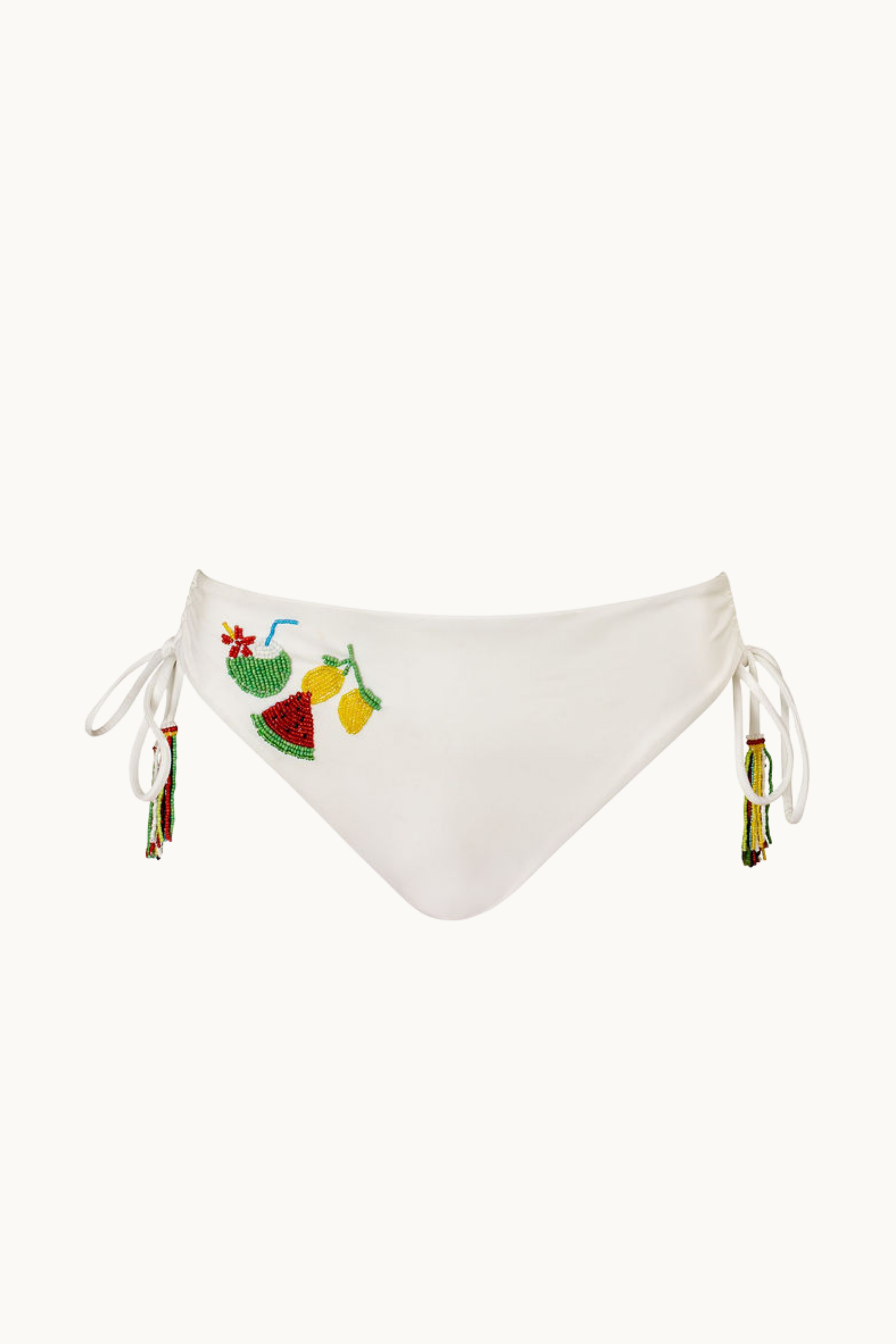 SUMATRA BEADED BRIEF - WHITE