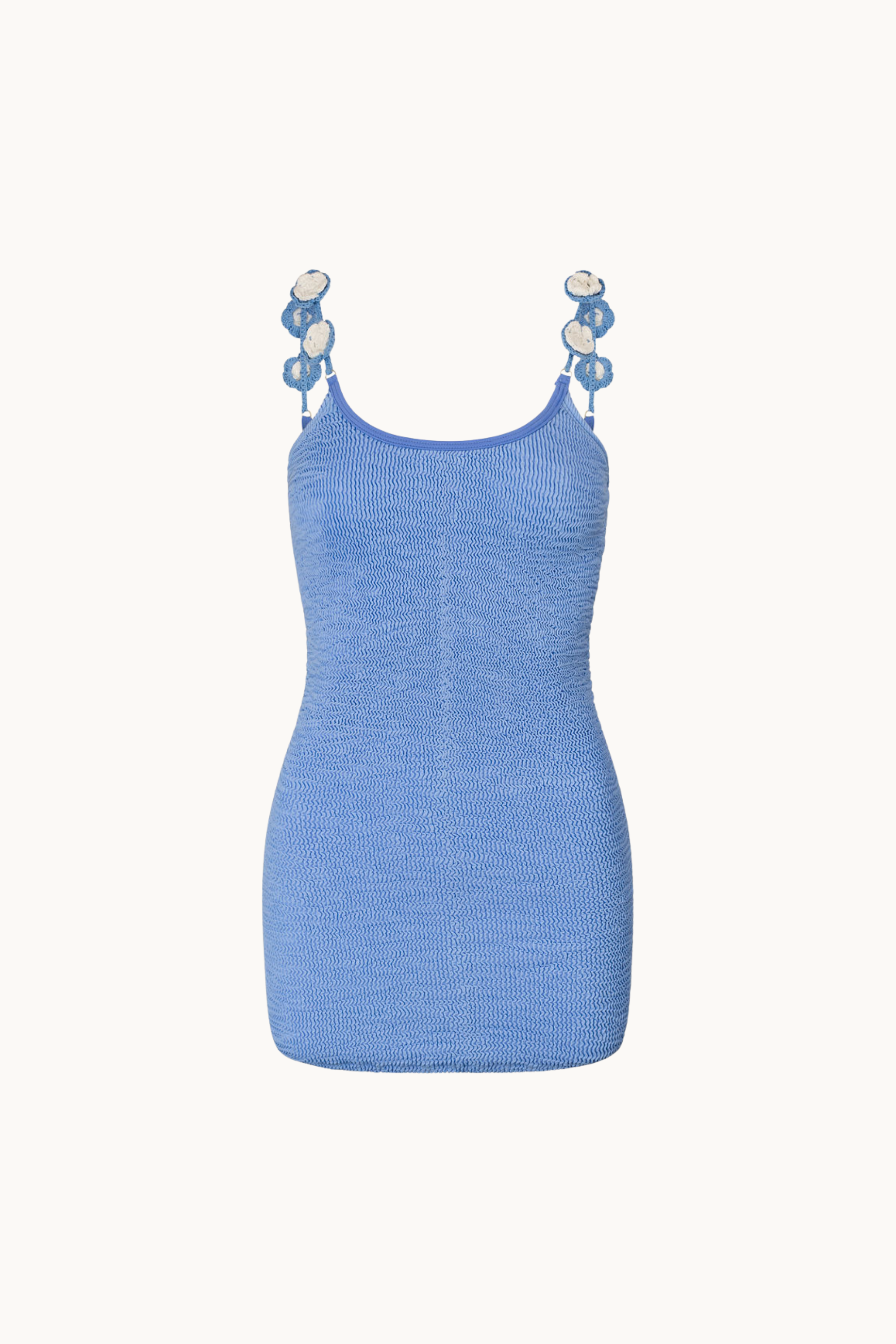 DAISY CHAIN MINI DRESS - CORNFLOWER