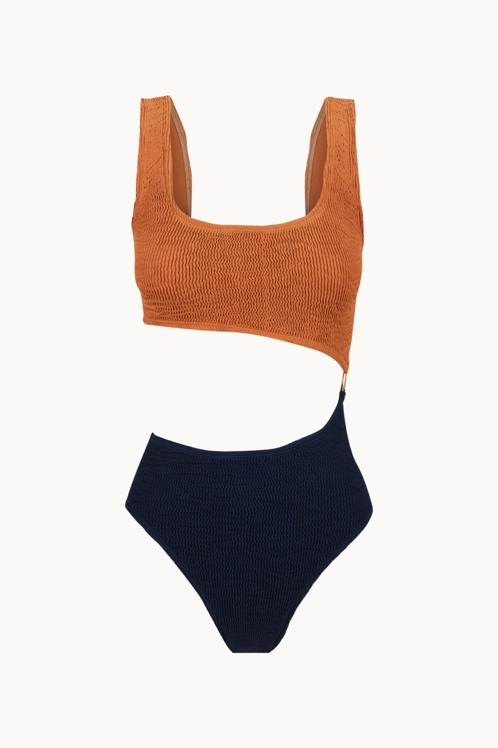 AQUATIC MAILLOT NAVY AND ESPRESSO