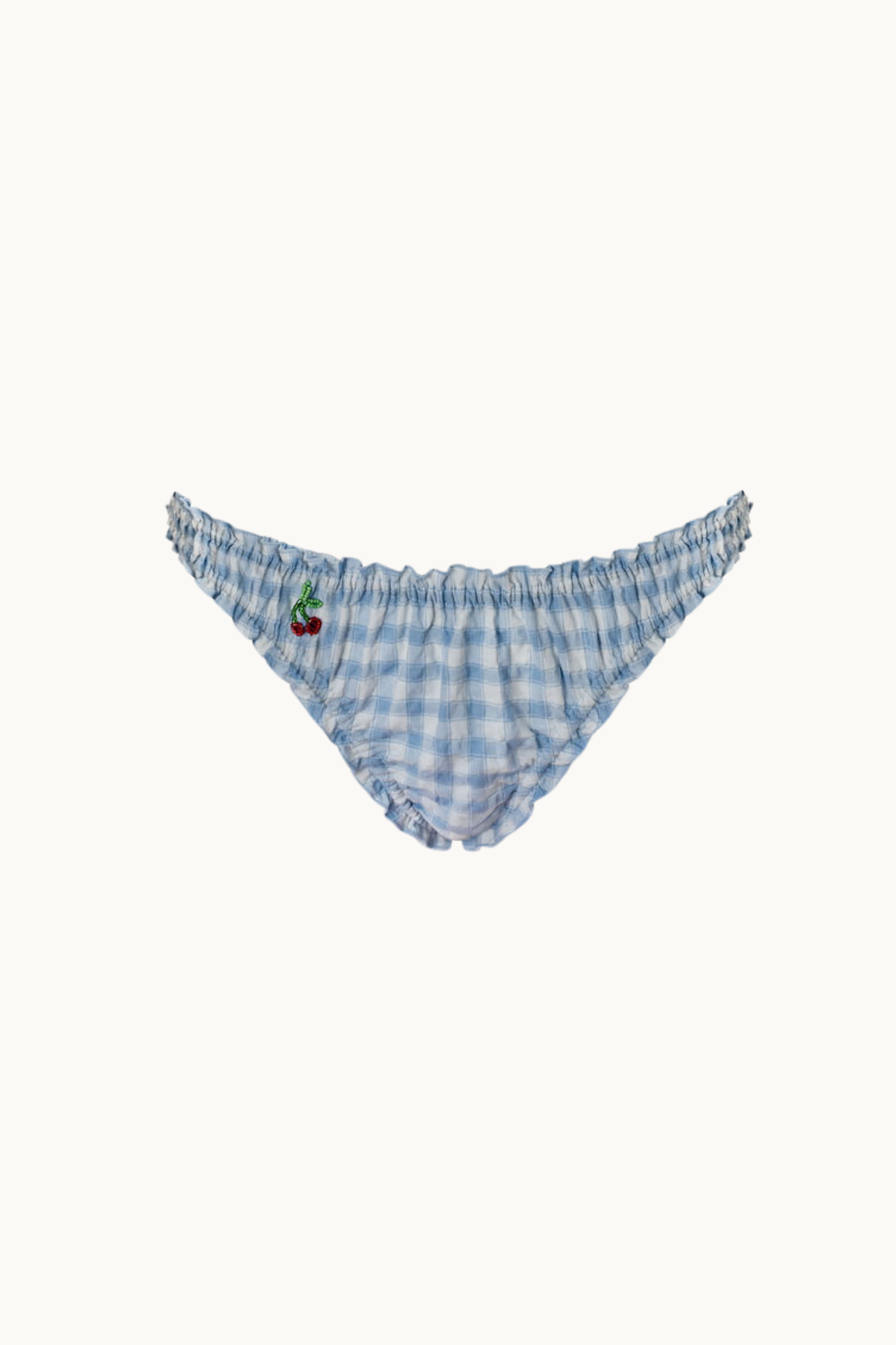 POOLSIDE COTTON BRIEF - BLUE CHECK