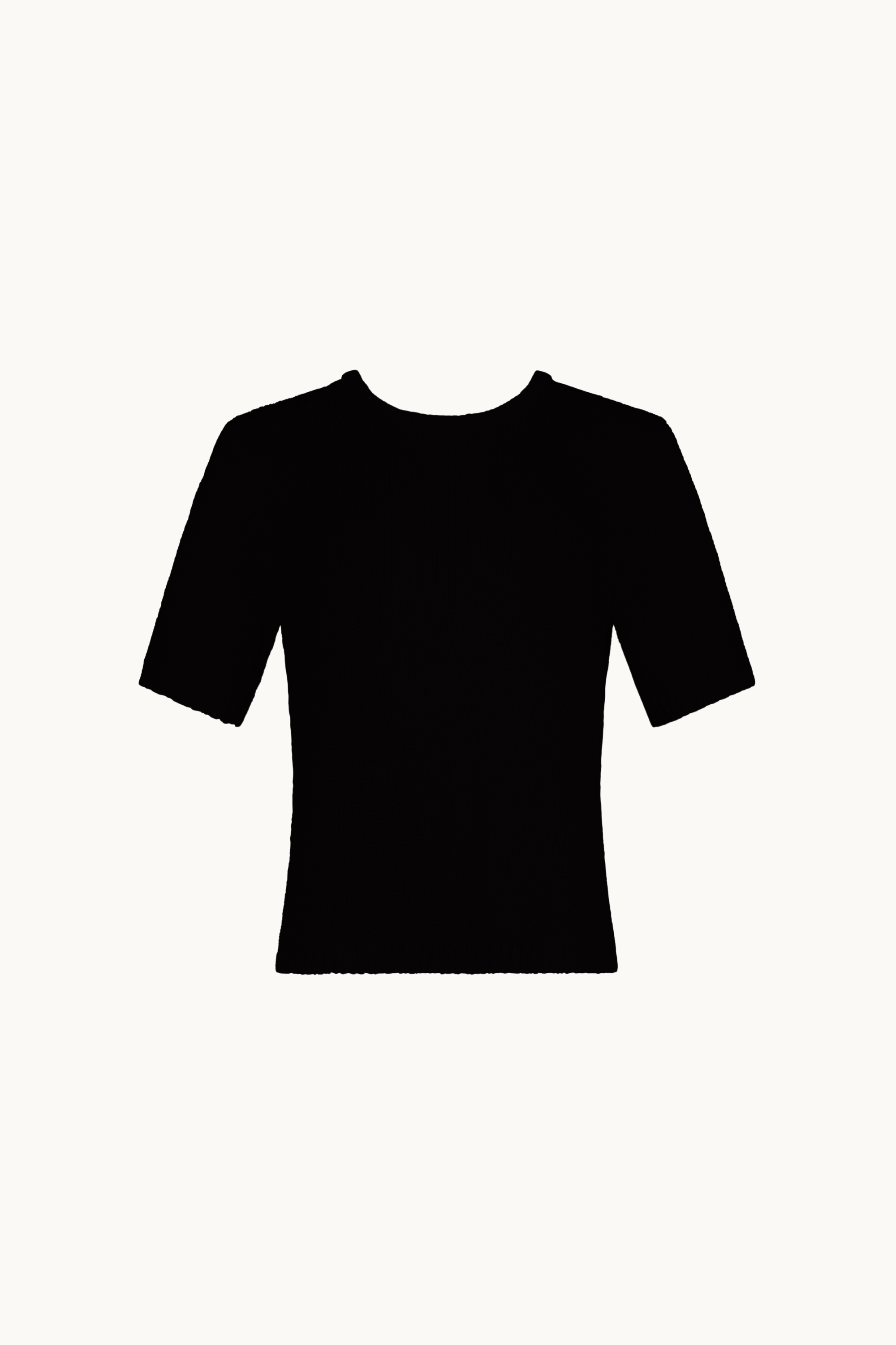POLO KNIT T-SHIRT - BLACK