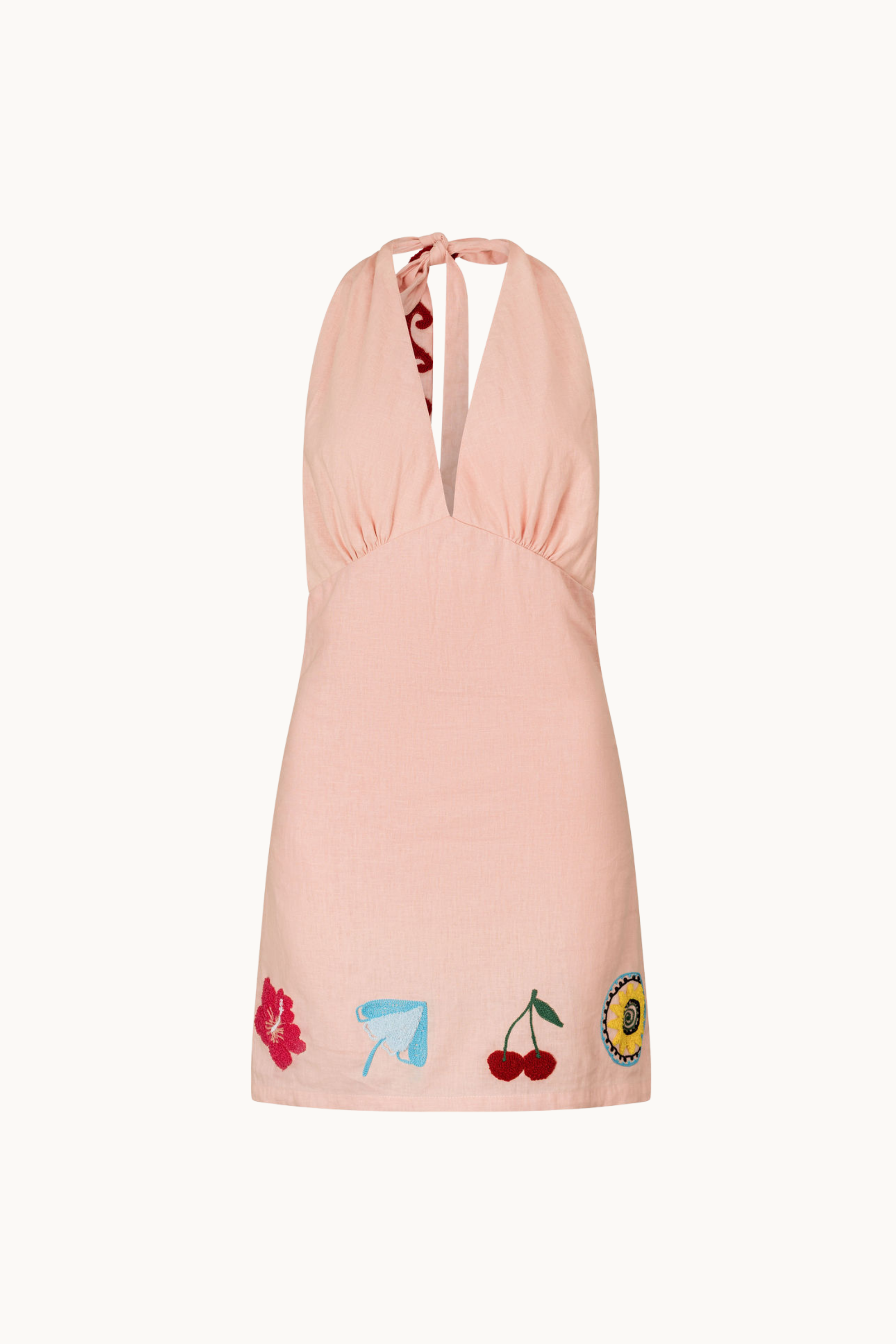 VALLEY LINEN DRESS - PINK