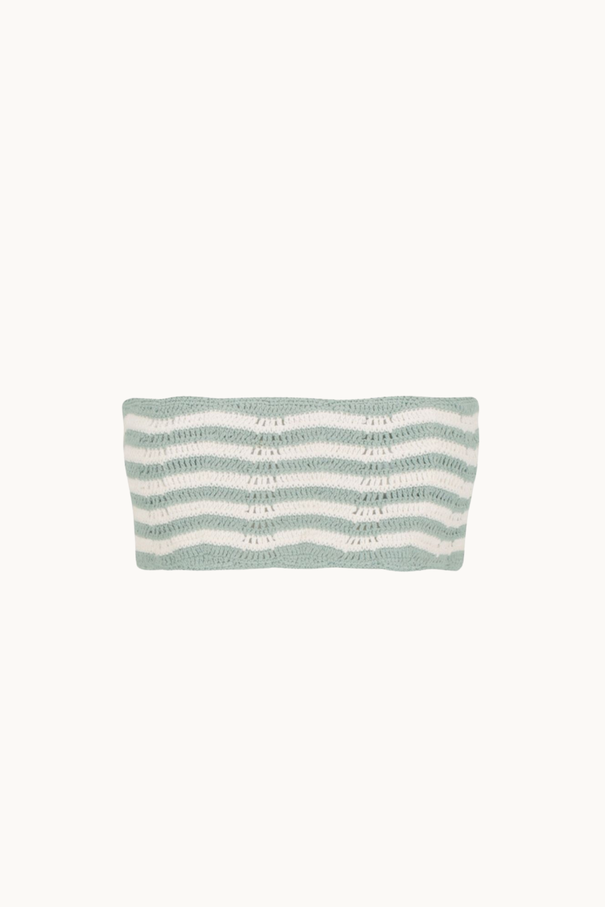KAHUNA CROCHET BANDEAU - CREAM & SAGE