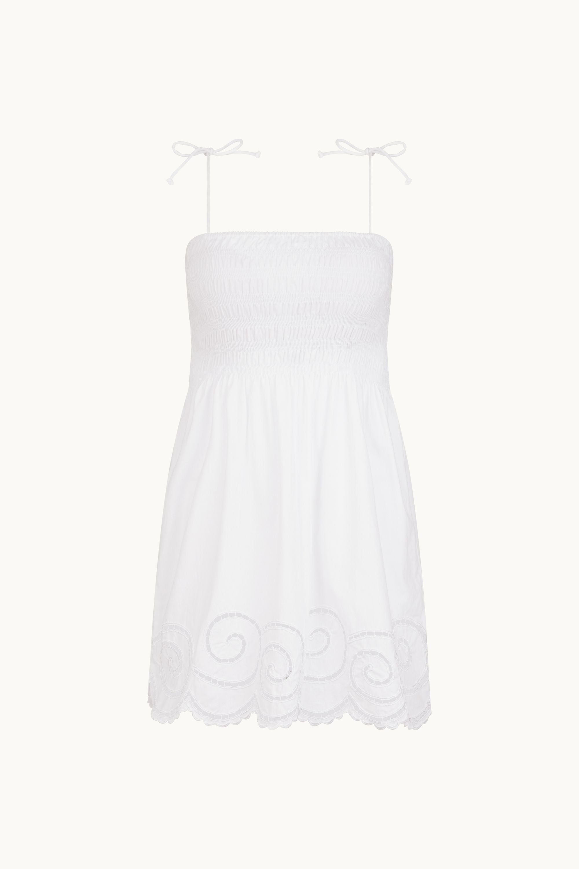 SEA WHIRL MINI DRESS - WHITE