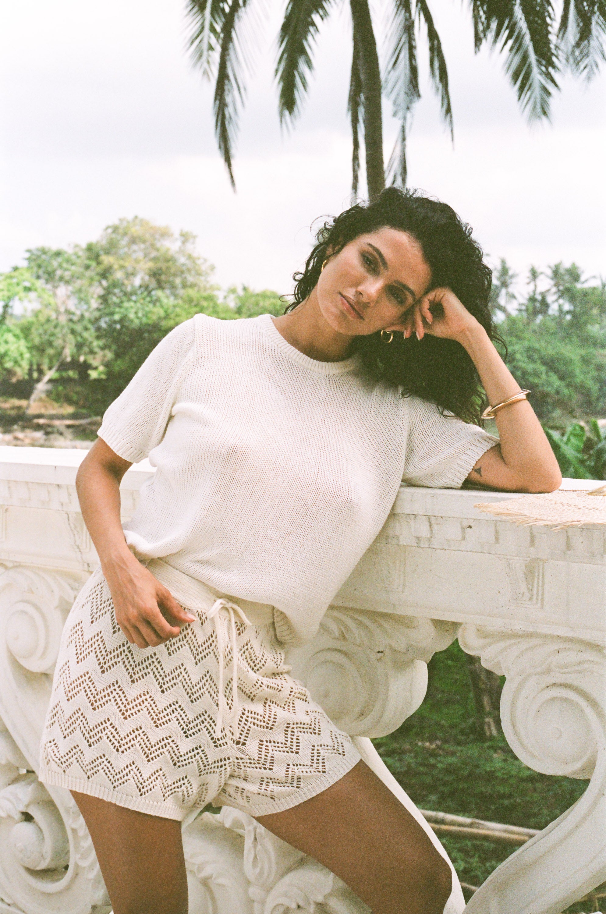 SEASCAPE KNIT SHORTS - CREAM