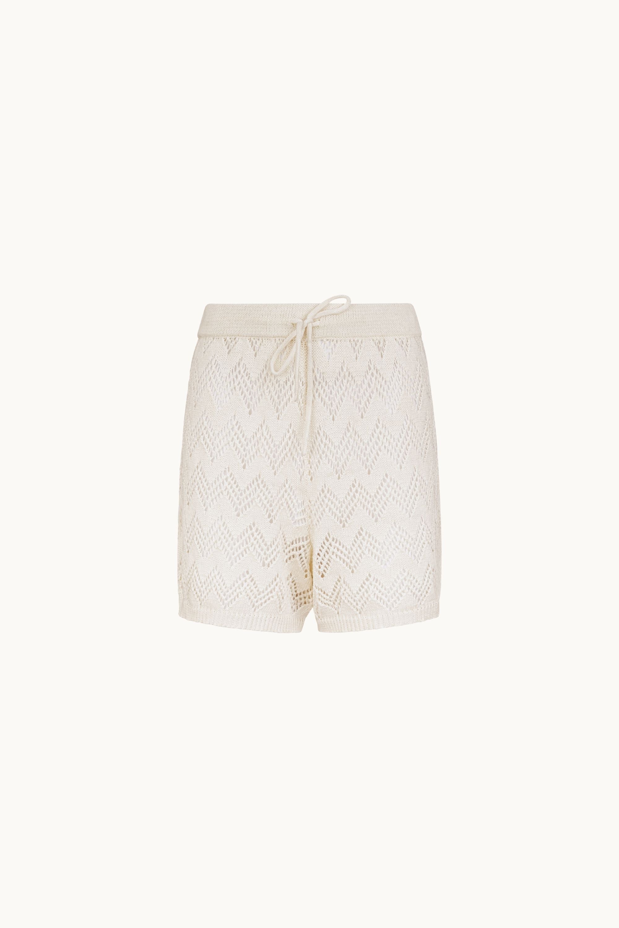 SEASCAPE KNIT SHORTS - CREAM