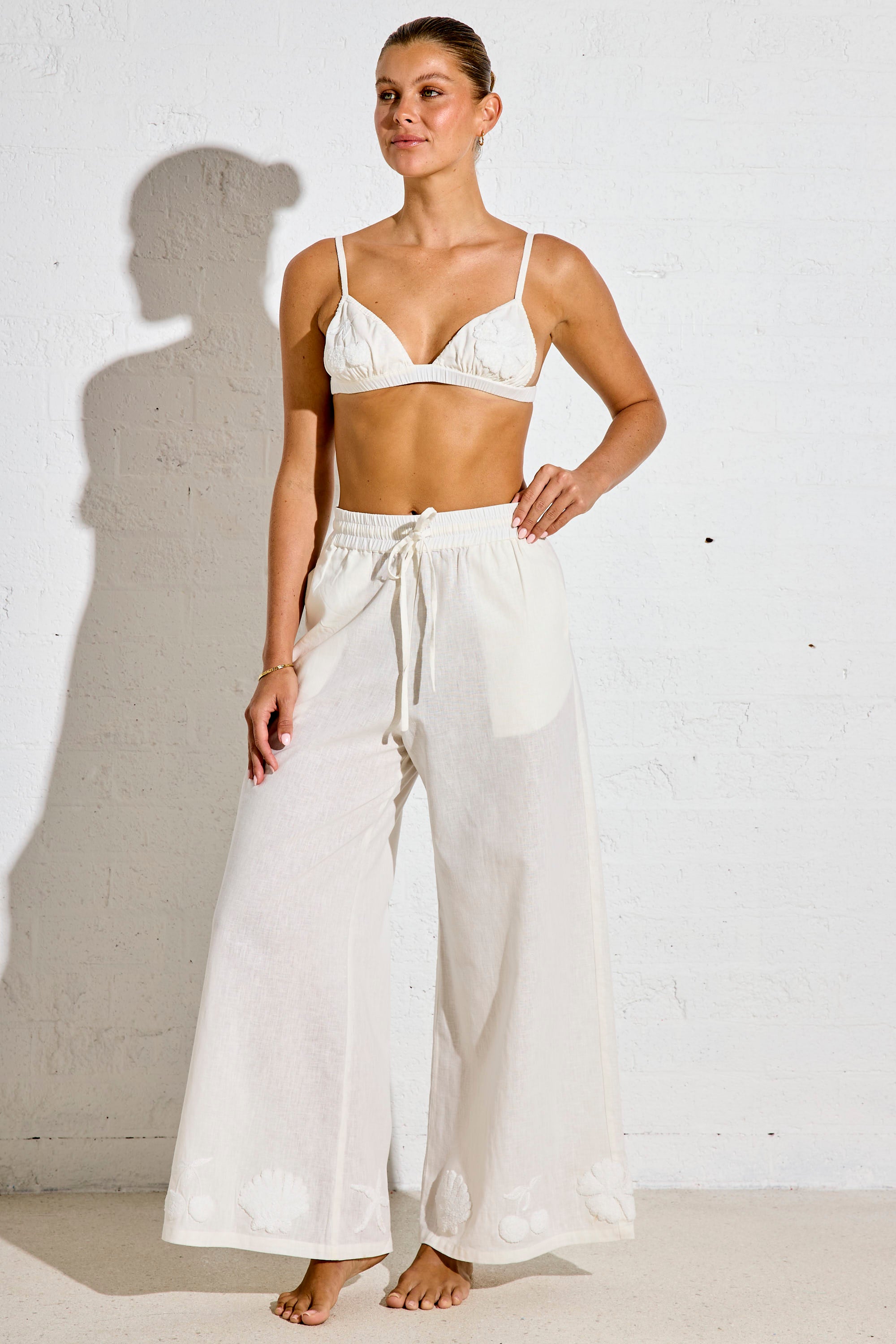 HALA LINEN PANTS - IVORY
