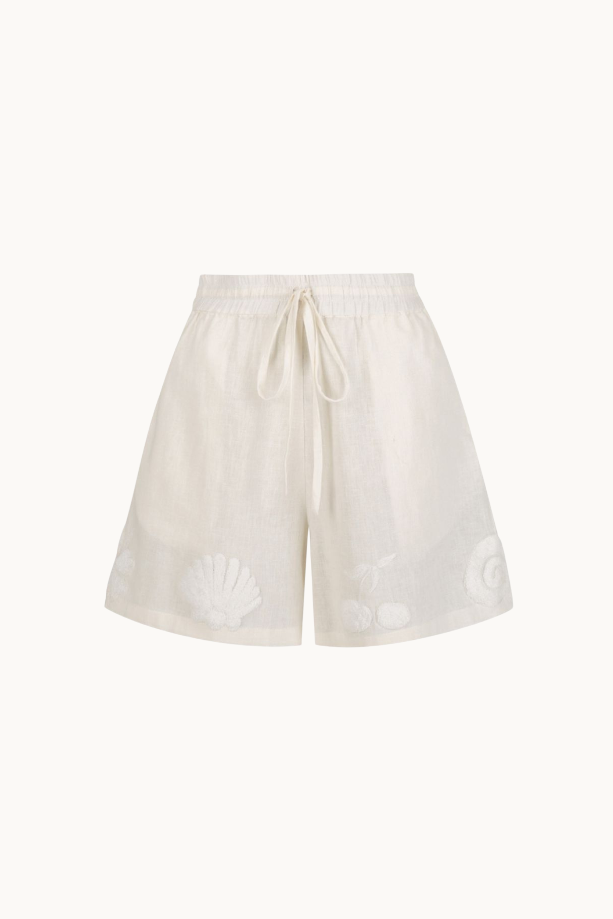 NALU LINEN SHORTS - IVORY