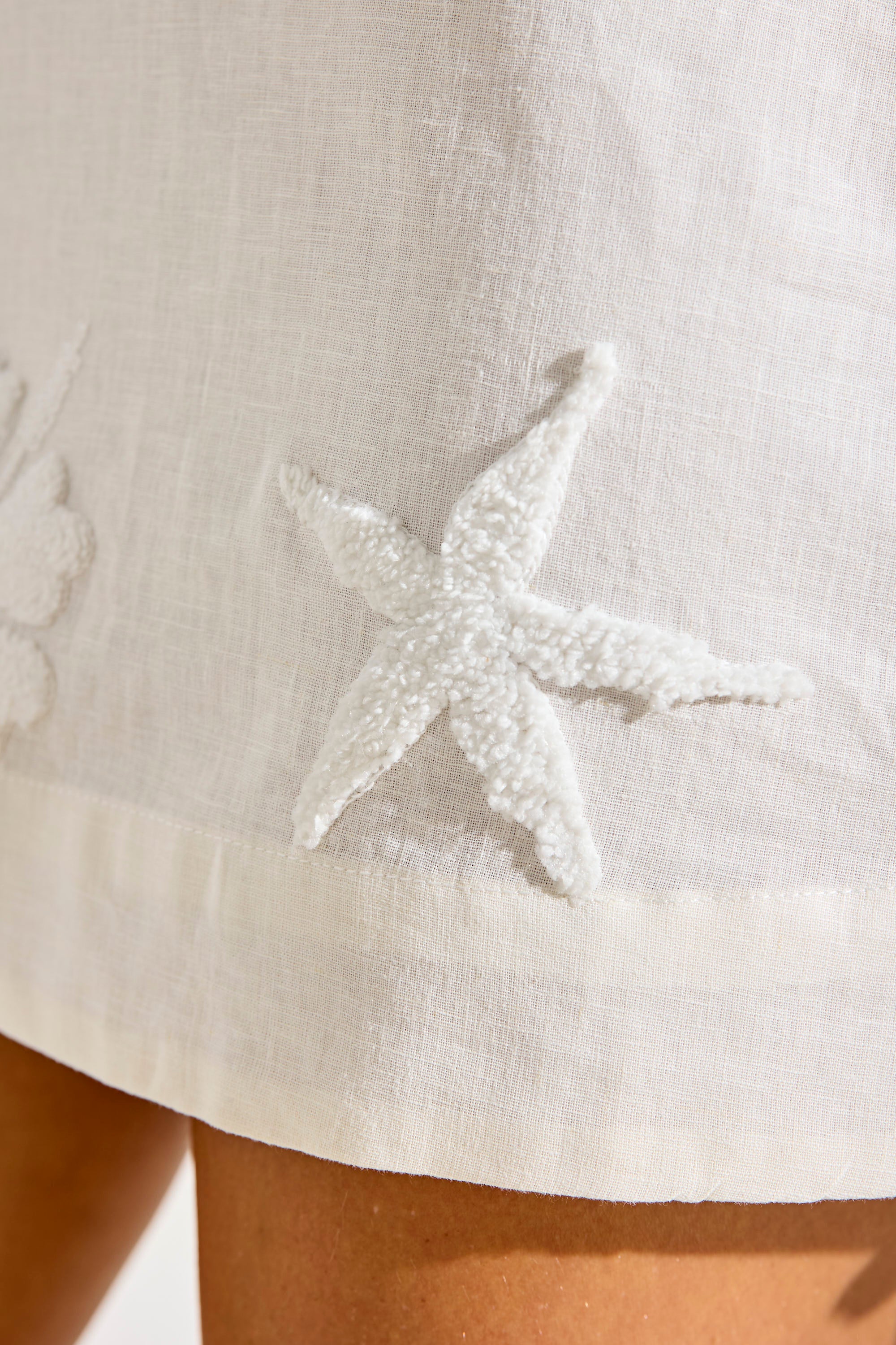 NALU LINEN SHORTS - IVORY