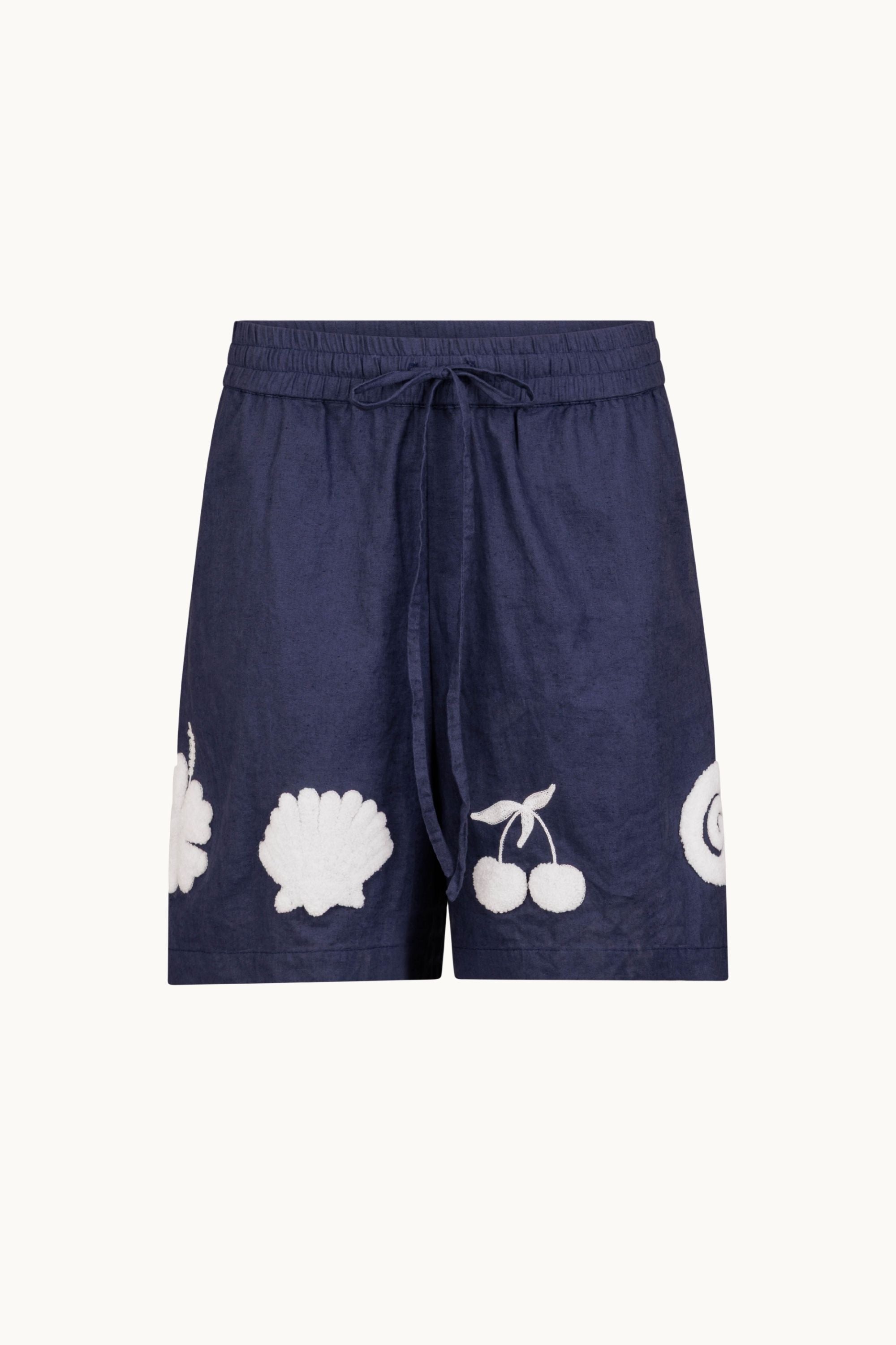PANTAI LINEN SHORTS - NAVY