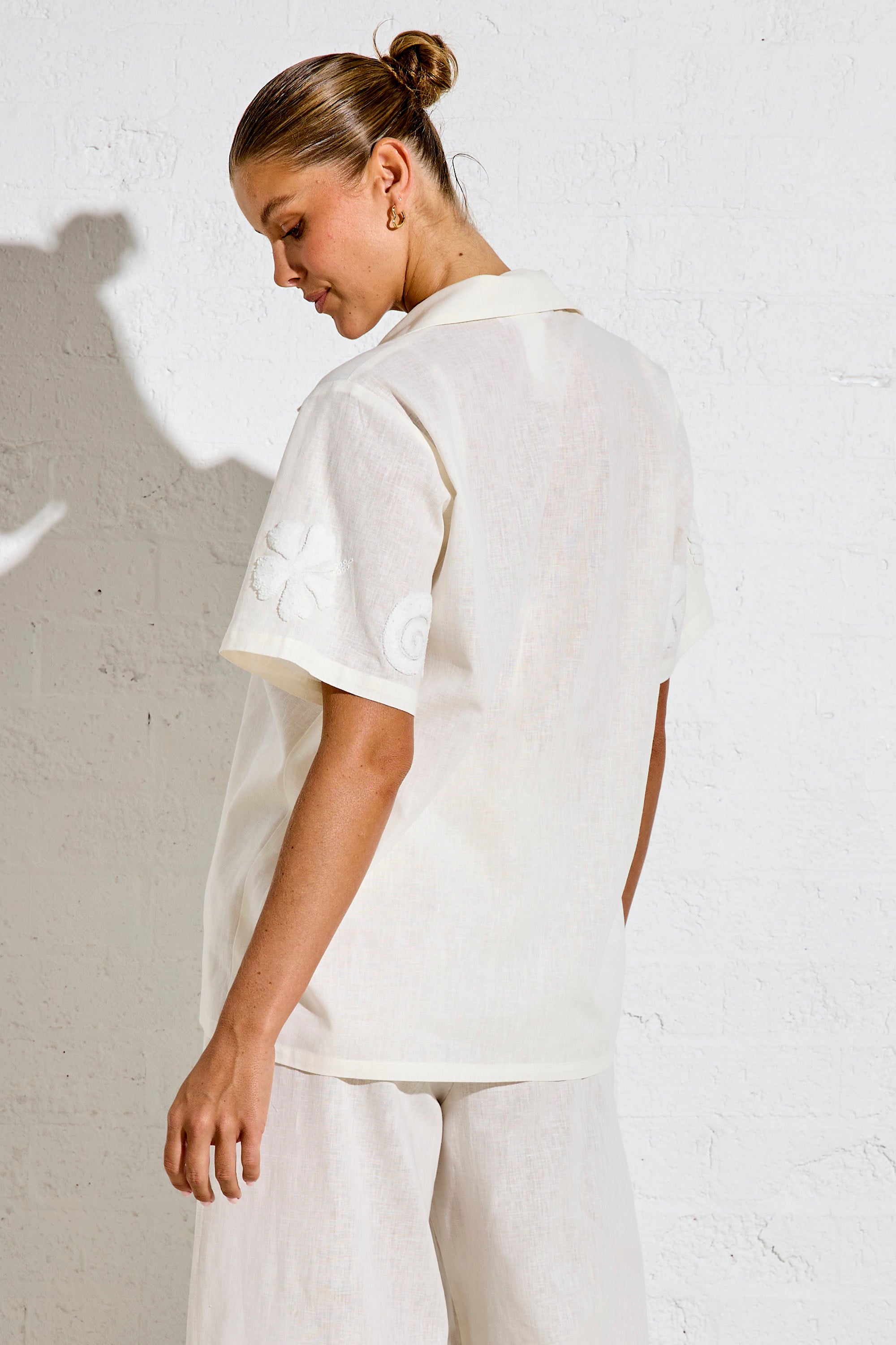 MIKI LINEN SHIRT - IVORY