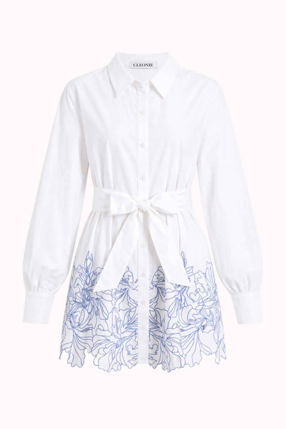 EVERLASTING EMBROIDERED DRESS - WHITE