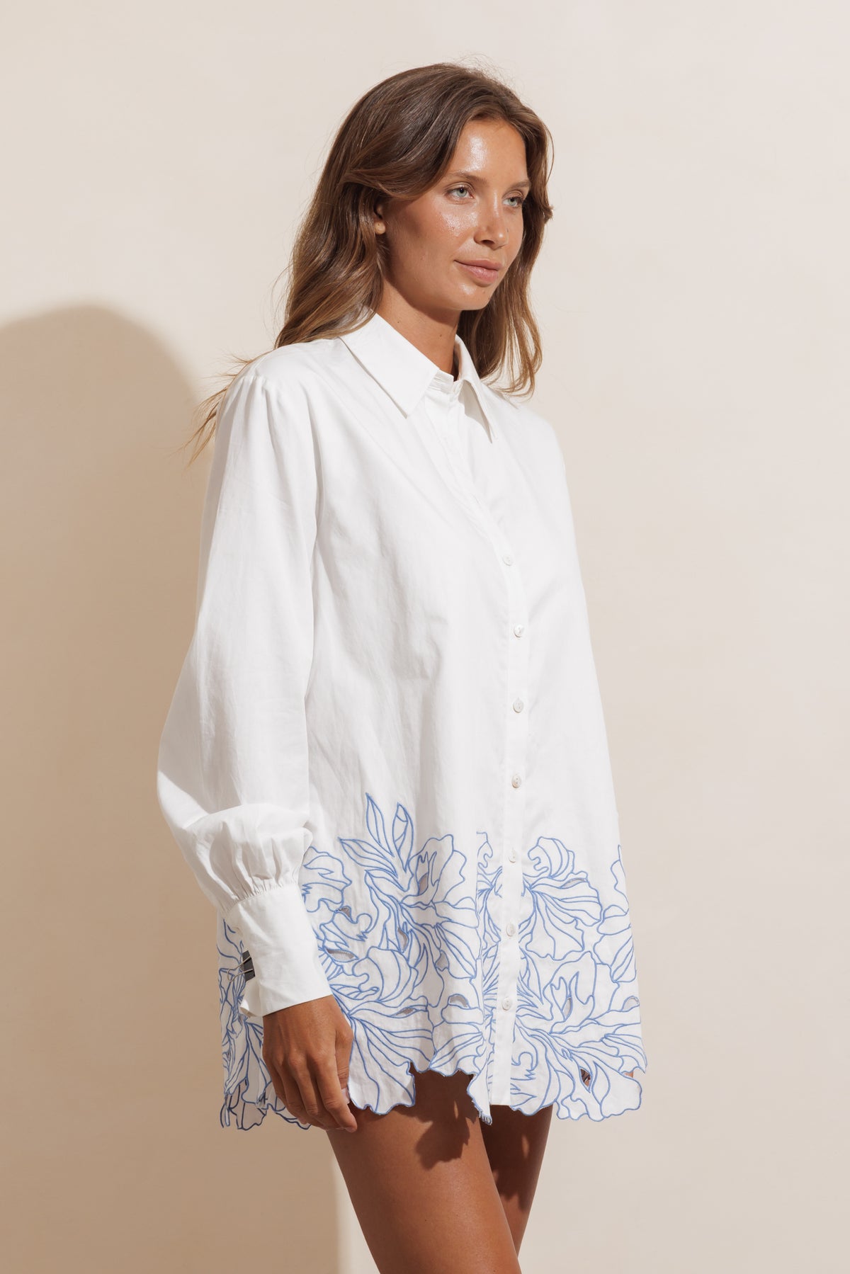 EVERLASTING EMBROIDERED DRESS - WHITE