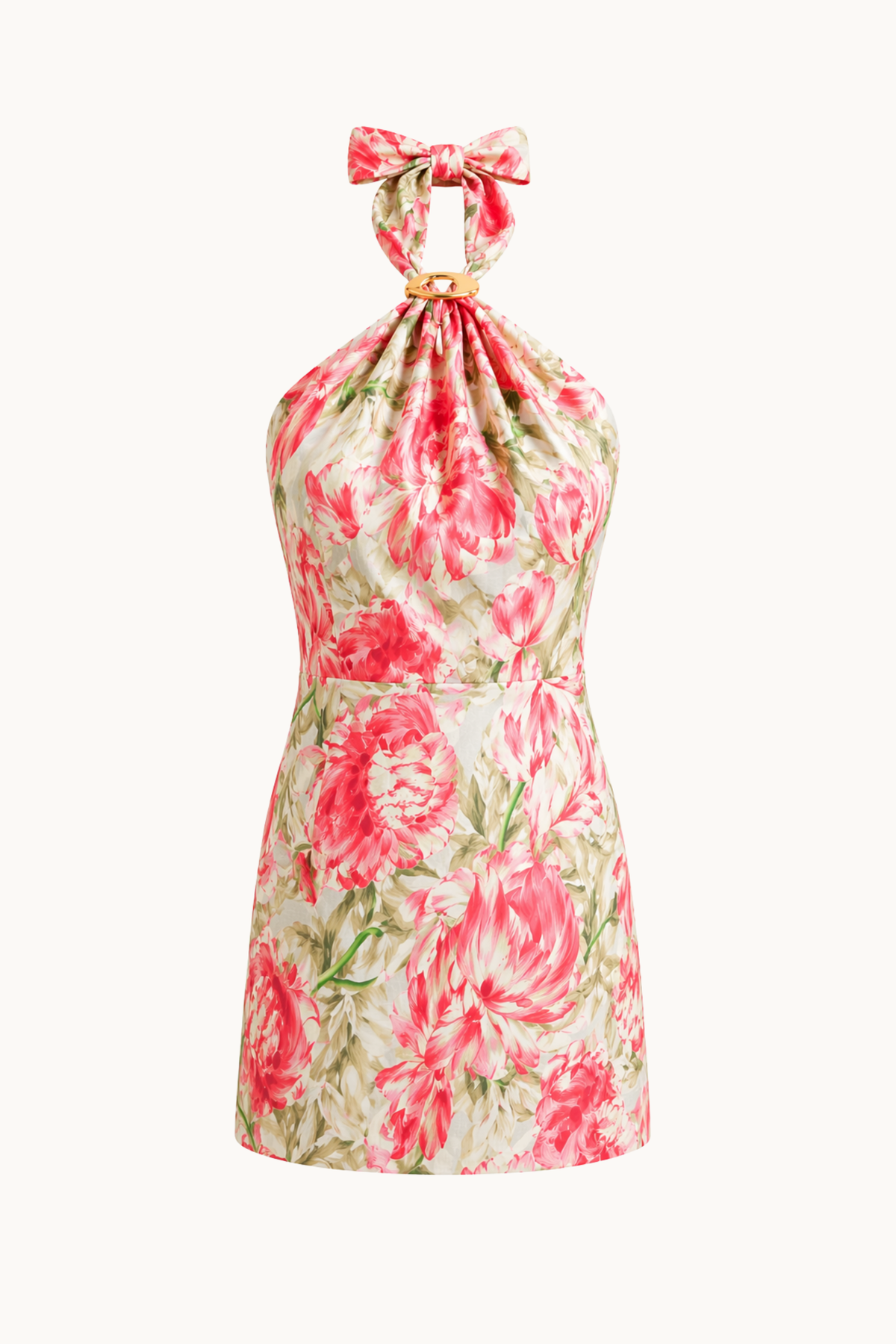 KEY HOLE MINI DRESS - PEONY