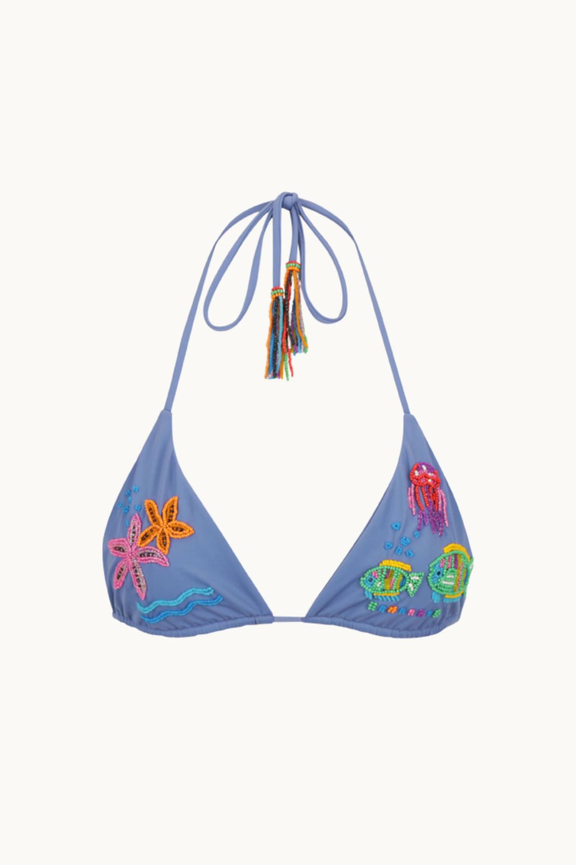 BEADED KINI TOP - CORAL REEF