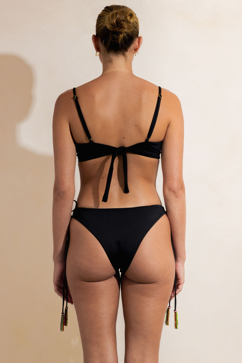 SUMBA BEADED BRIEF - BLACK