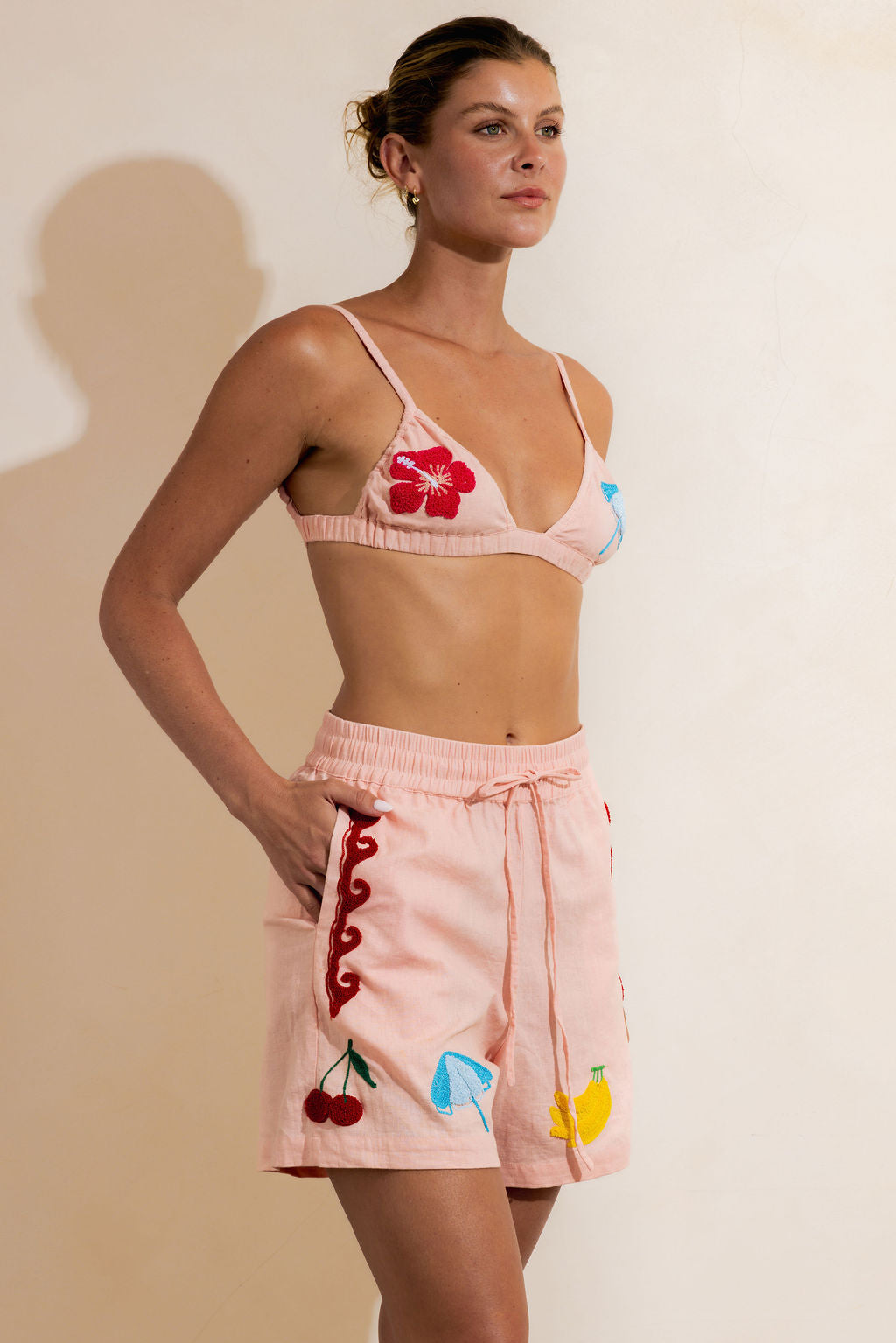 KAI LINEN BRALETTE - PINK