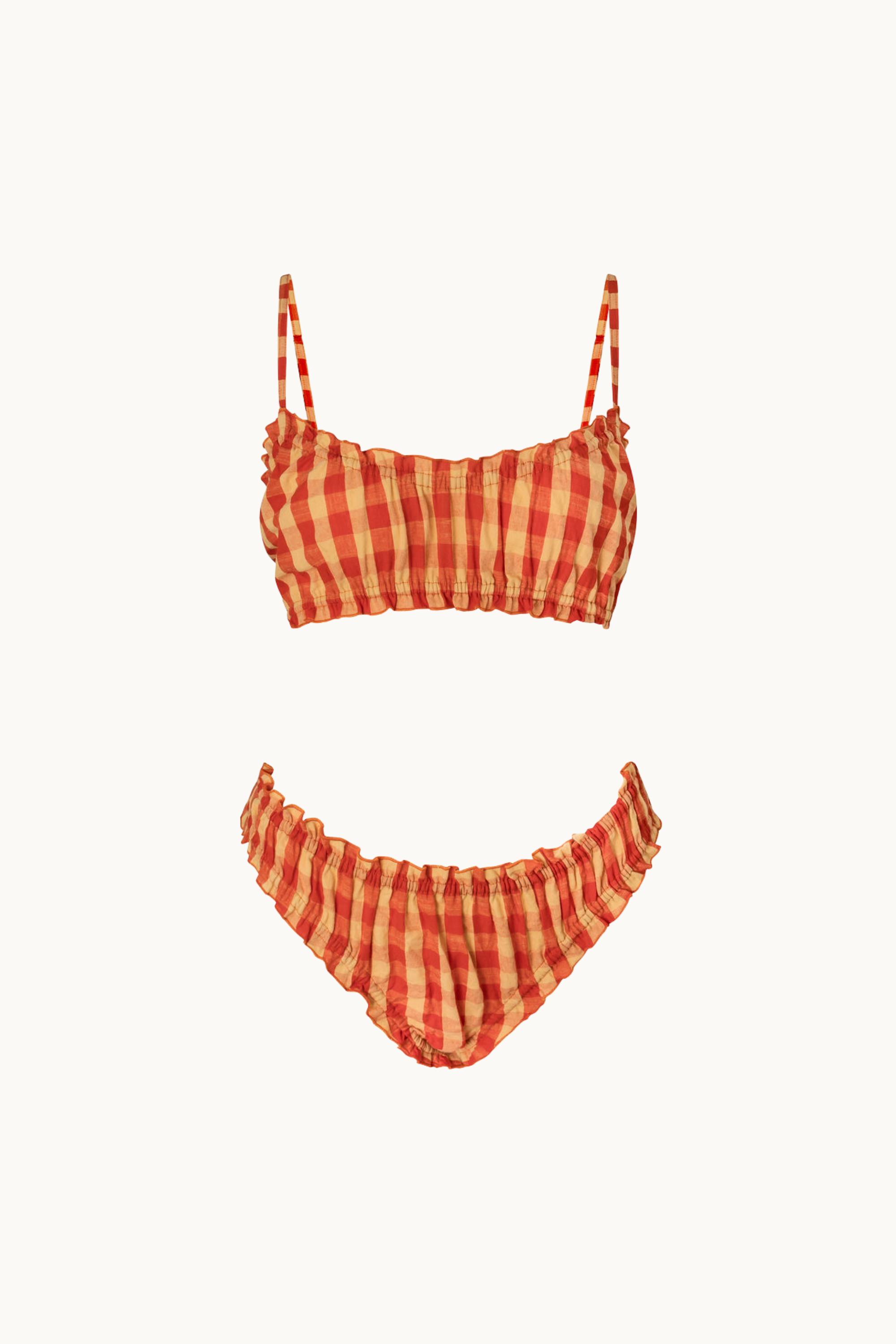 MAHALO KINI SET - RED & YELLOW CHECK