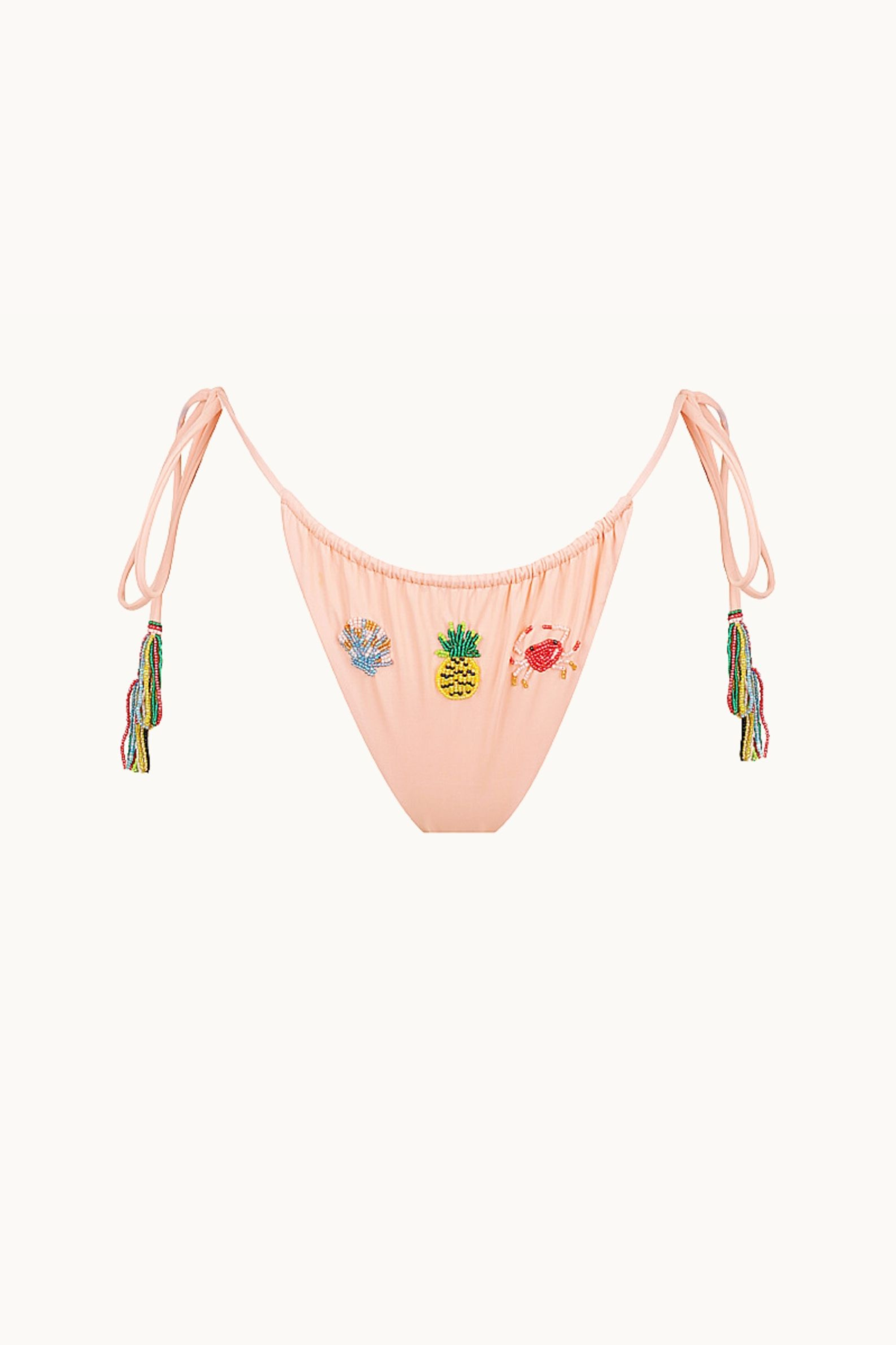 BEADED KINI BRIEF - BLUE LAGOON