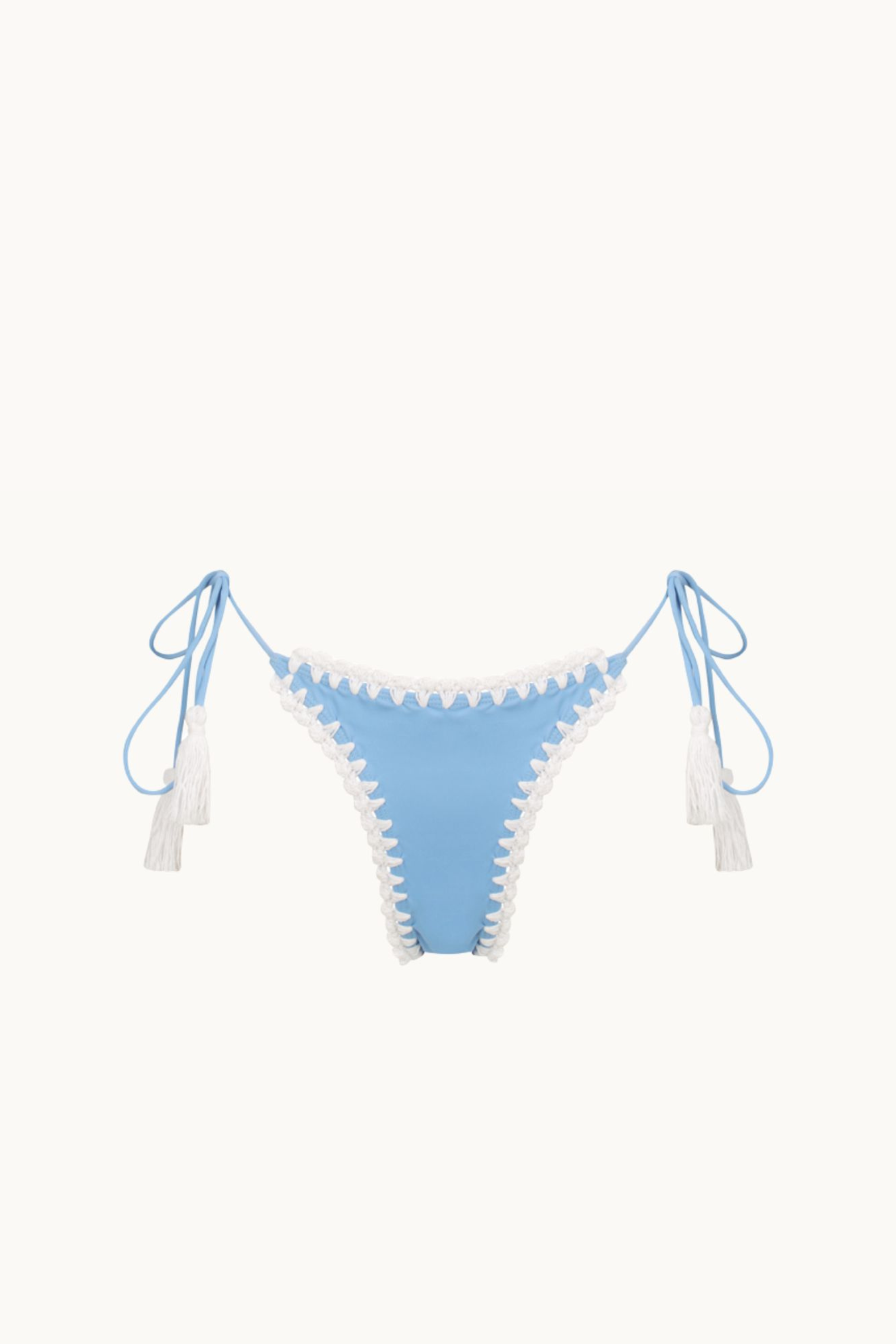 PEACHES CROCHET TRIM KINI BRIEF - BLUE HUES