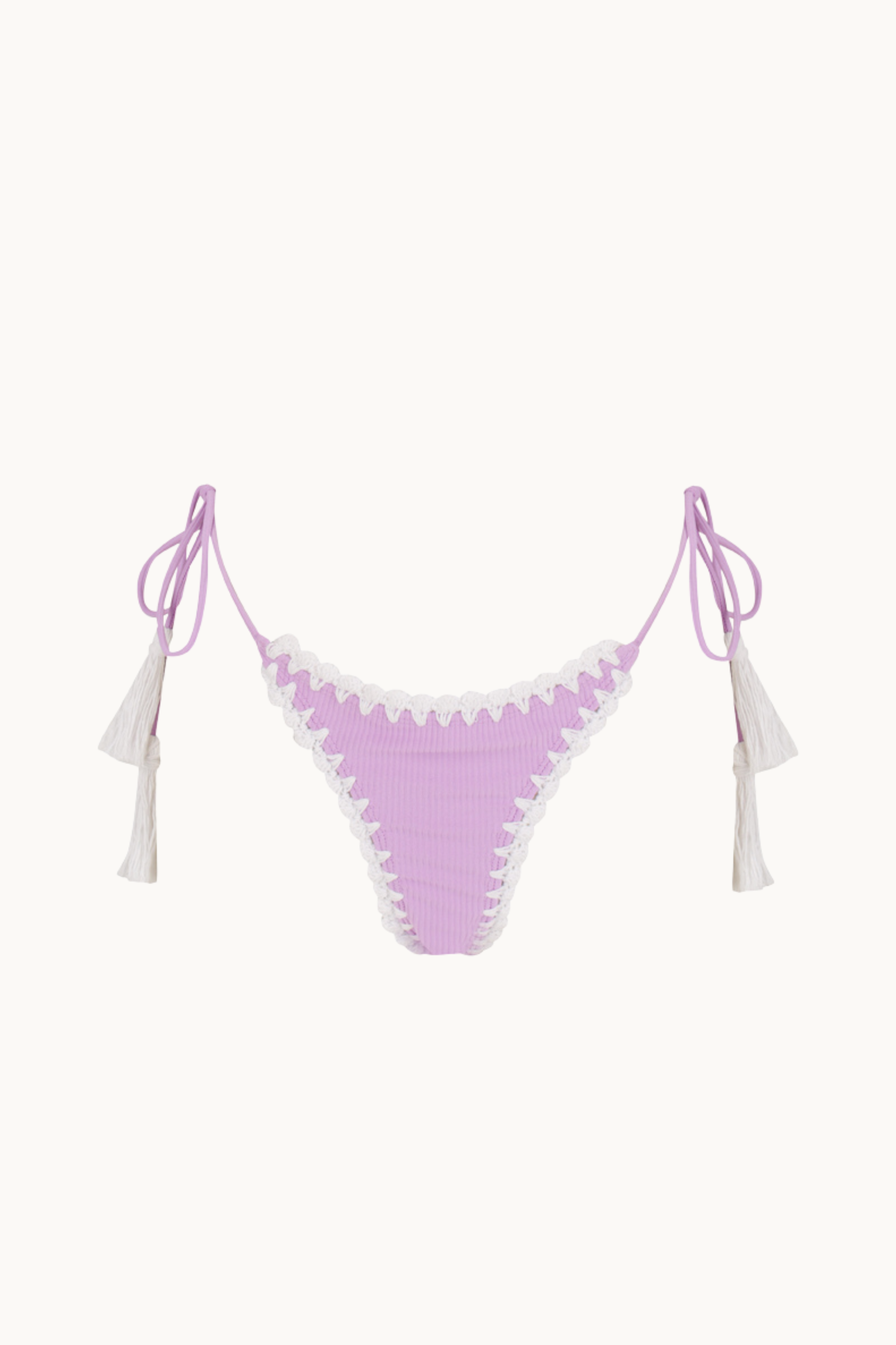 PEACHES CROCHET TRIM BRIEF - LILAC