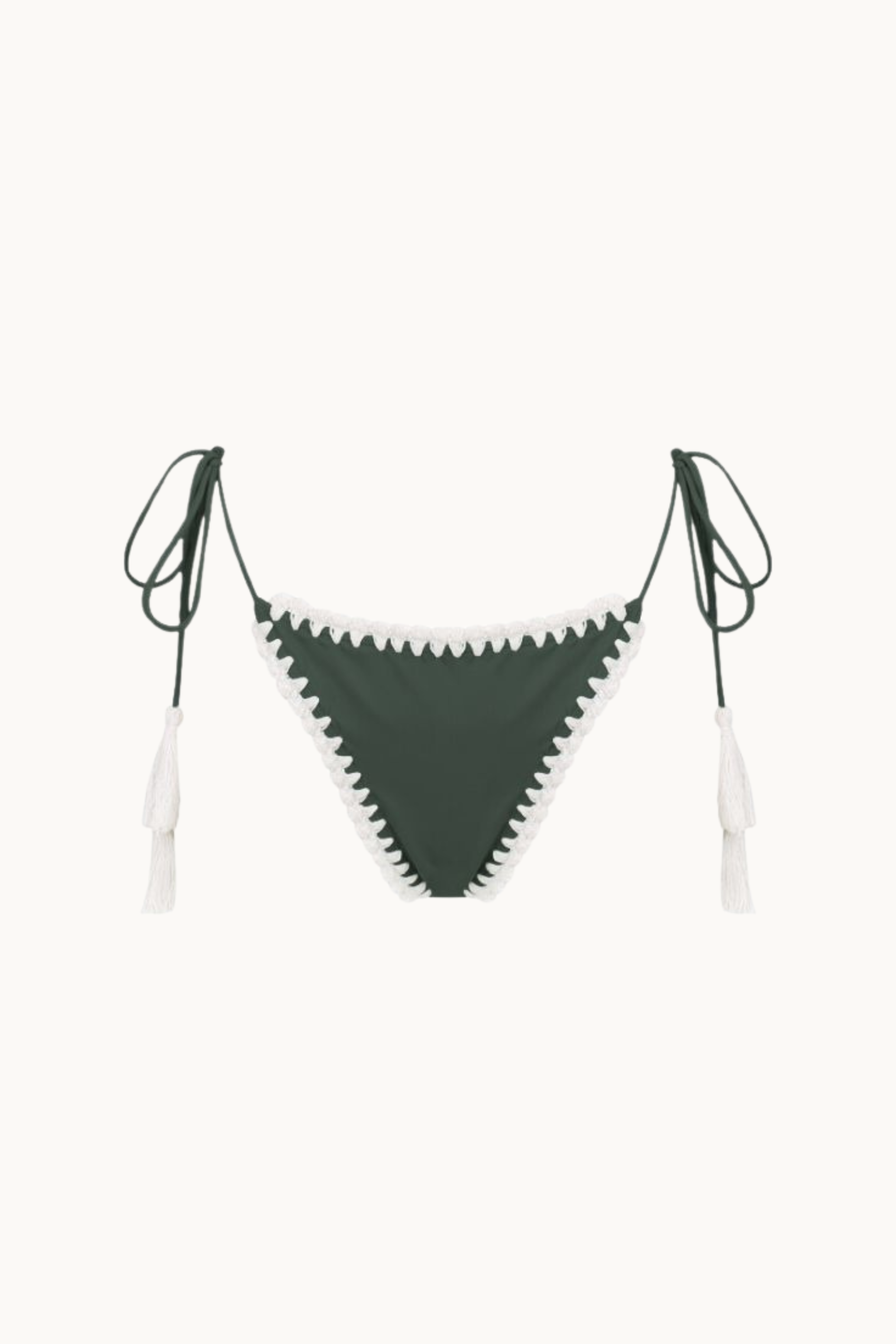 PEACHES CROCHET TRIM KINI BRIEF - NOIR