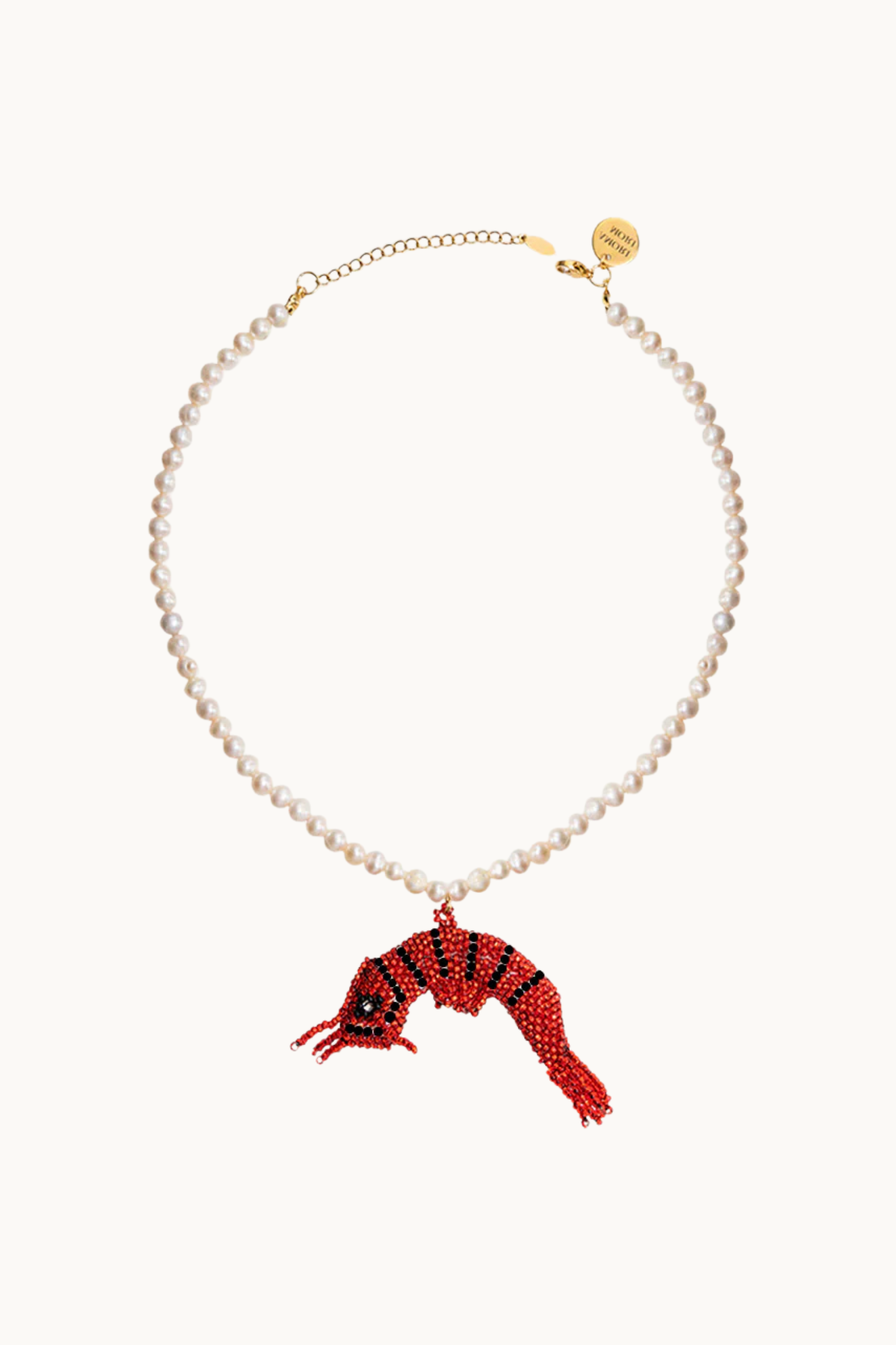 PRAWN & PEARLS NECKLACE