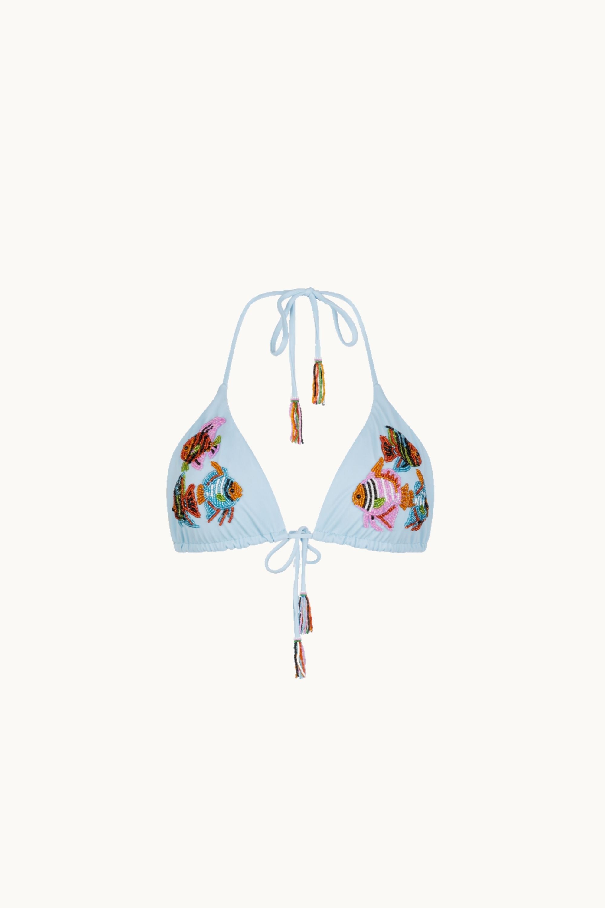 SNORKEL TRIANGLE KINI TOP - SKY BLUE