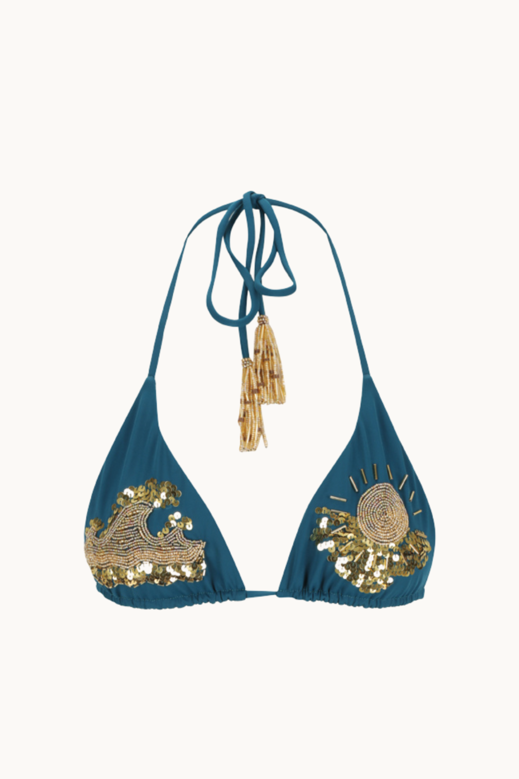 BEADED KINI TOP - SUNSHINE