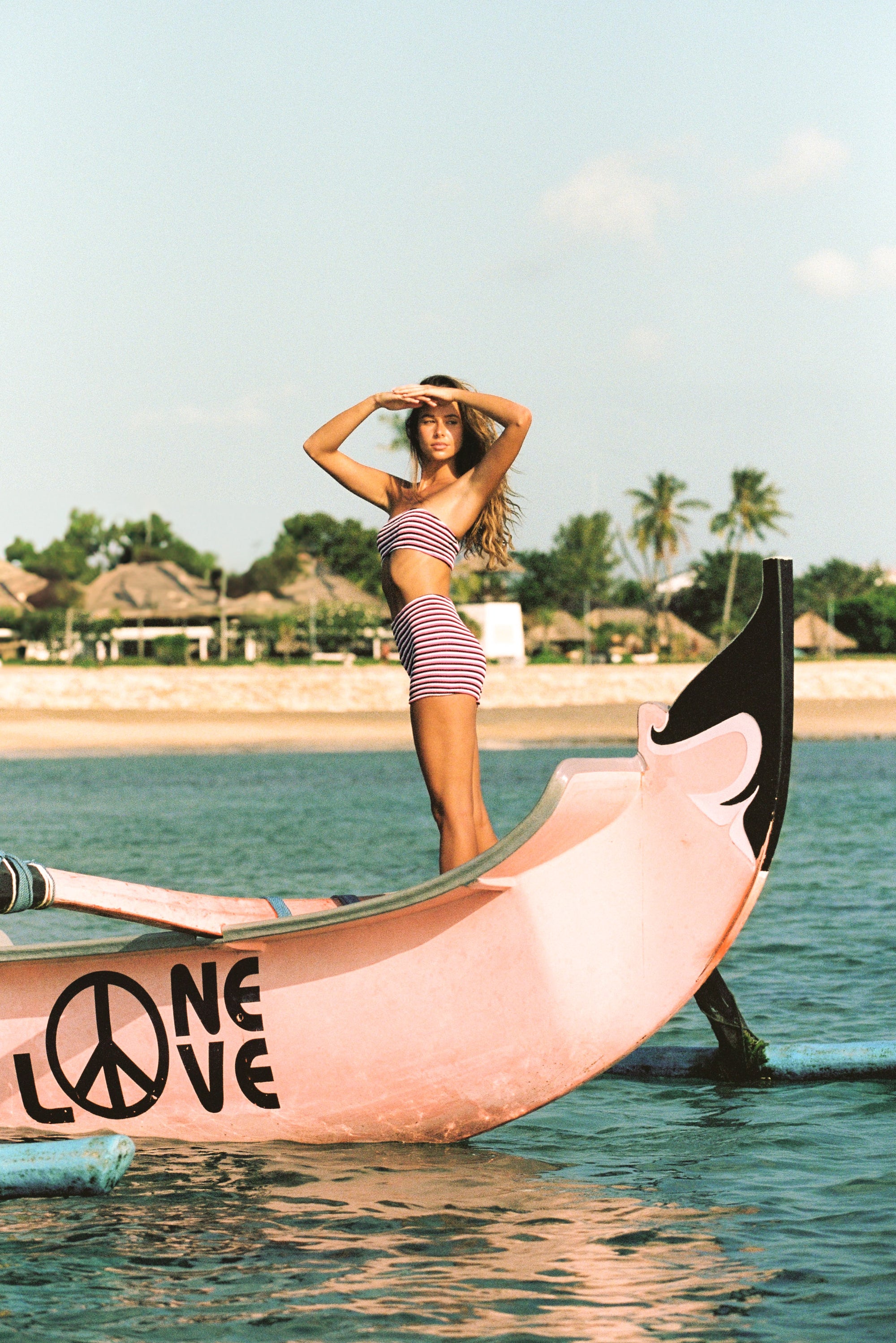 WEST COAST MINI SHORTS - COSMO TRIO STRIPE