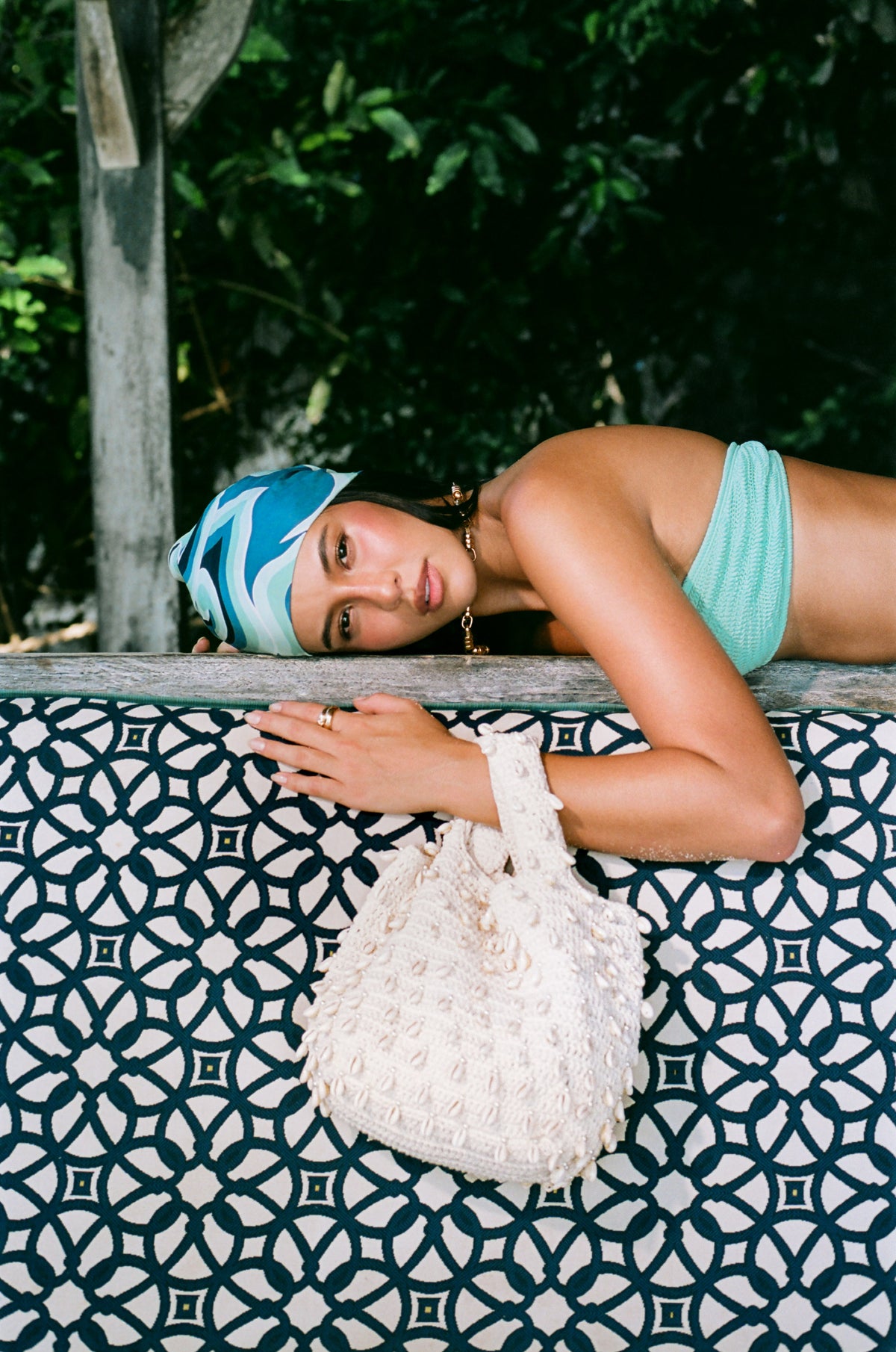 COWRIE SHELL CROCHET BAG