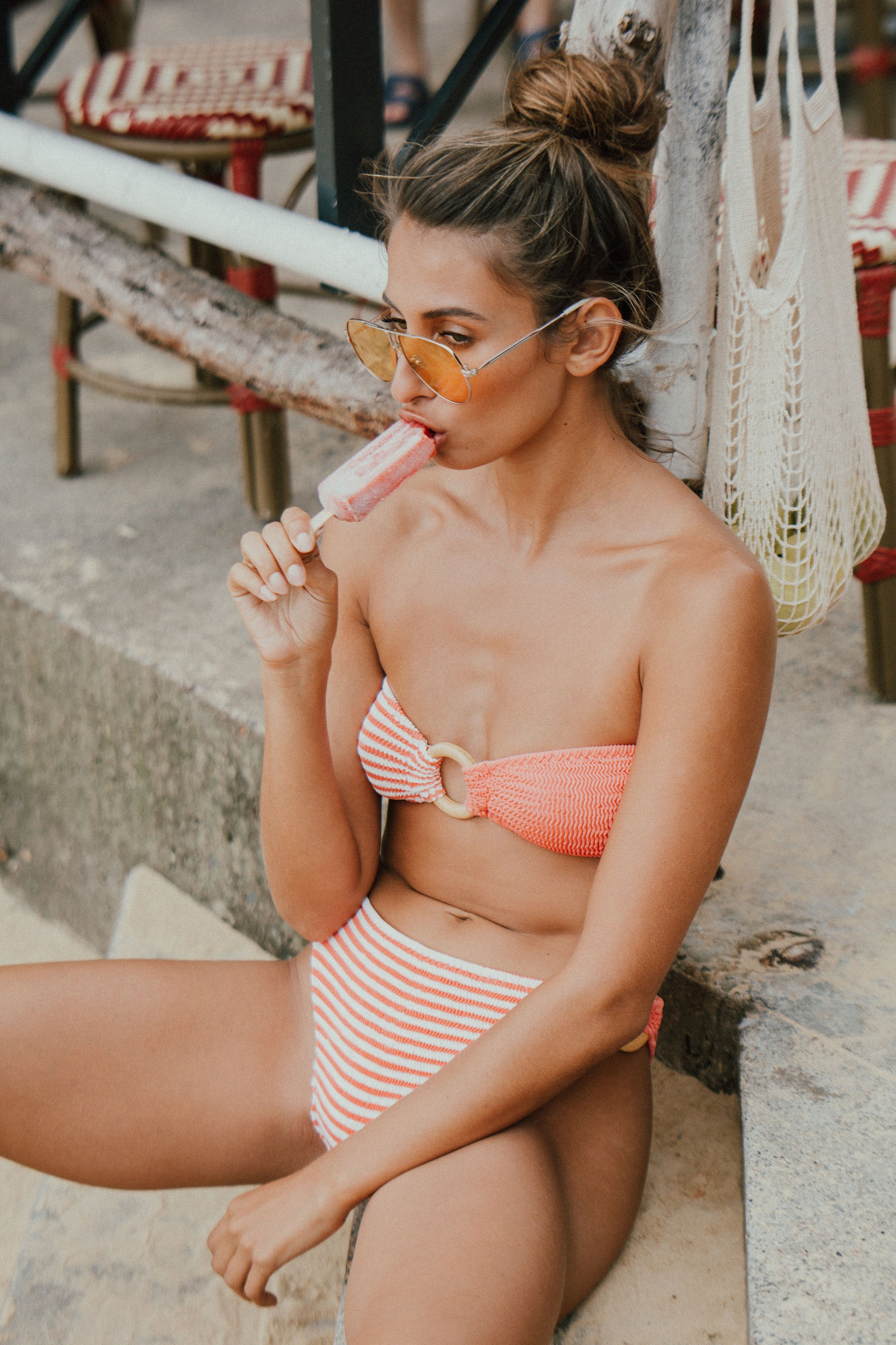 CORAL AND STRIPE